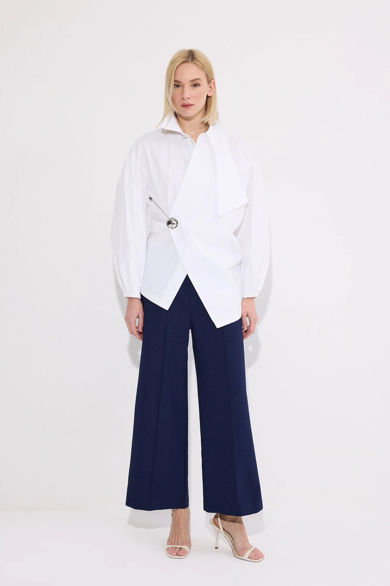 RIBBED CREPE TROUSERS