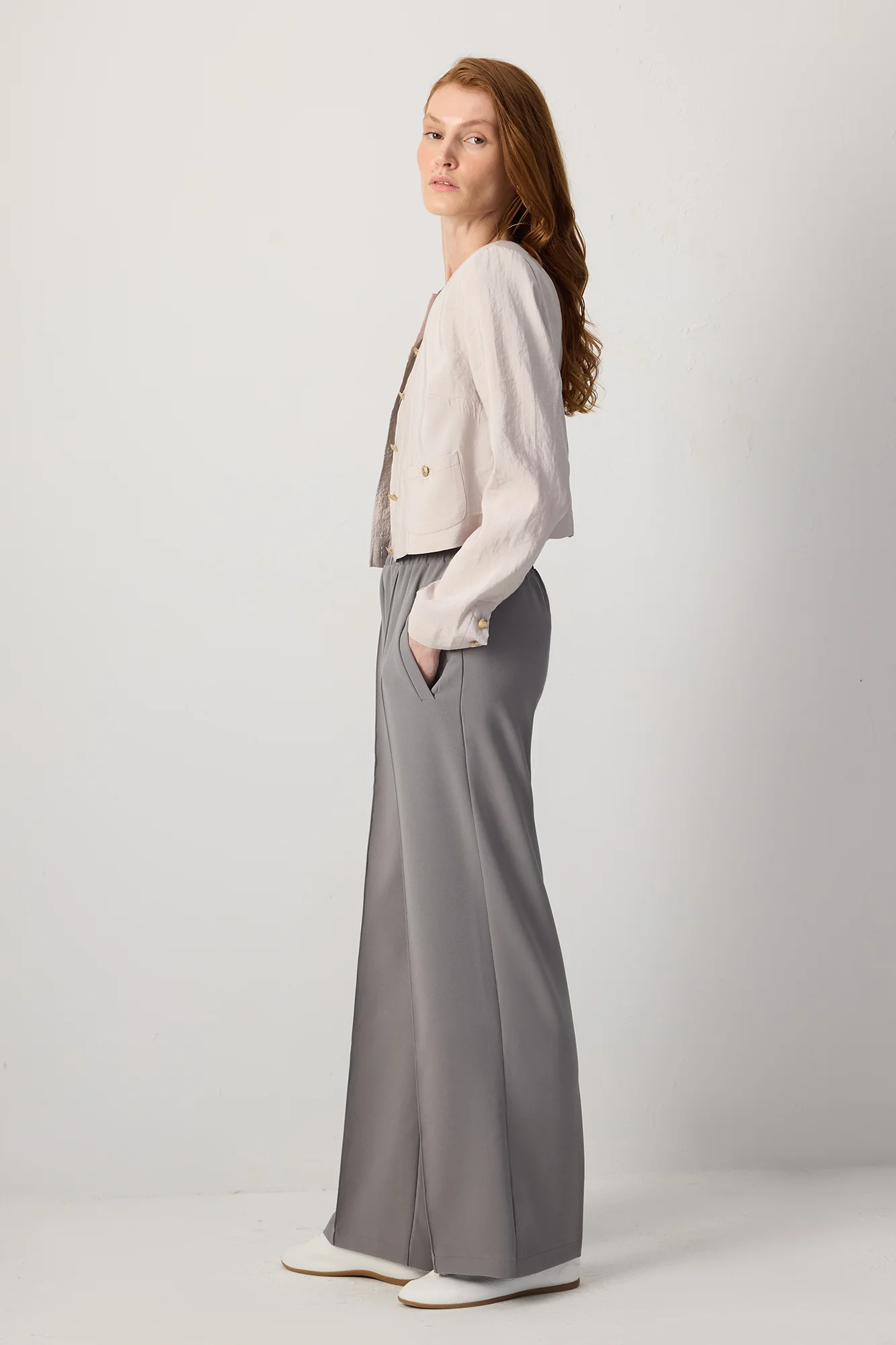 RIBBED CREPE TROUSERS - Image 4