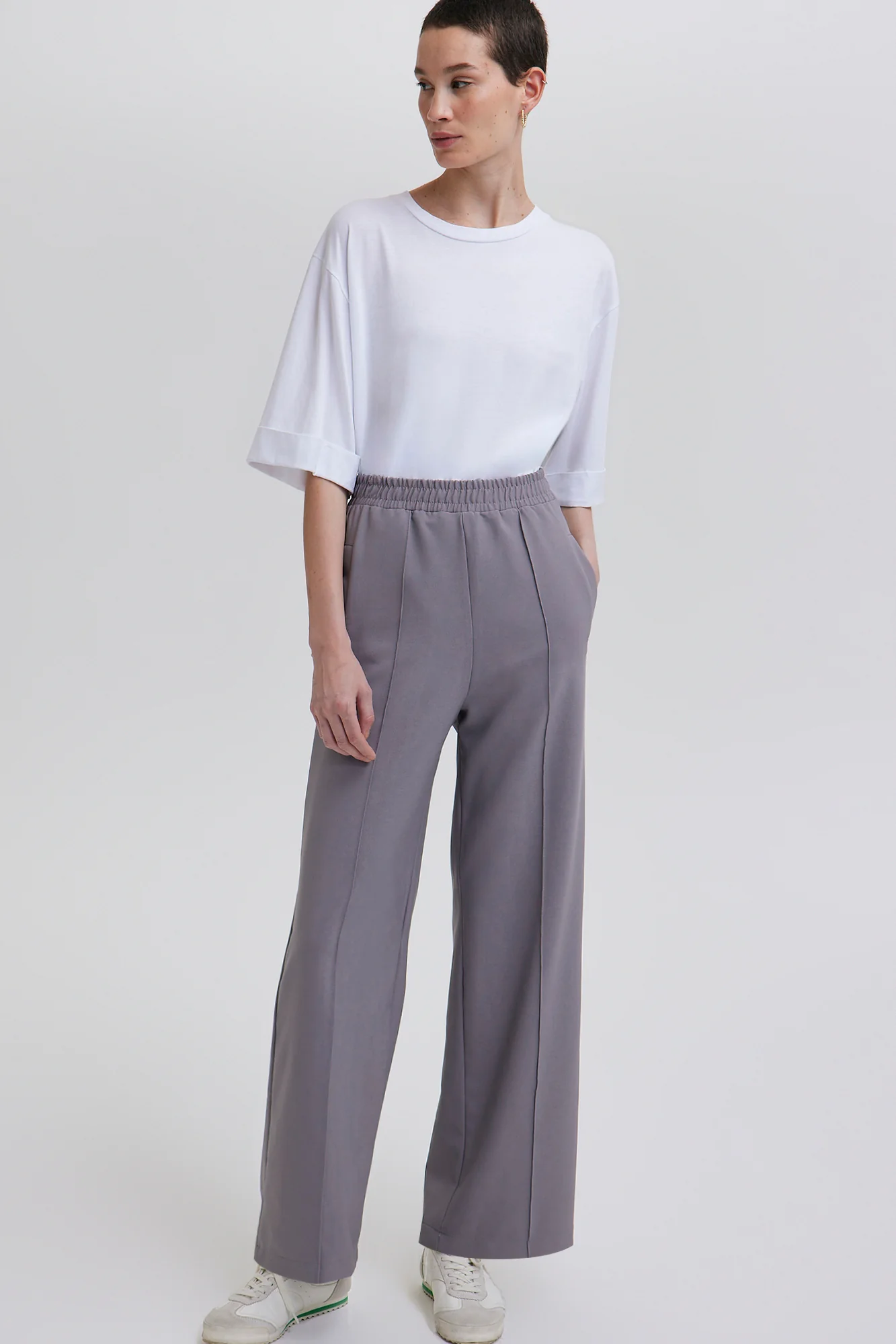 RIBBED CREPE TROUSERS - Image 8