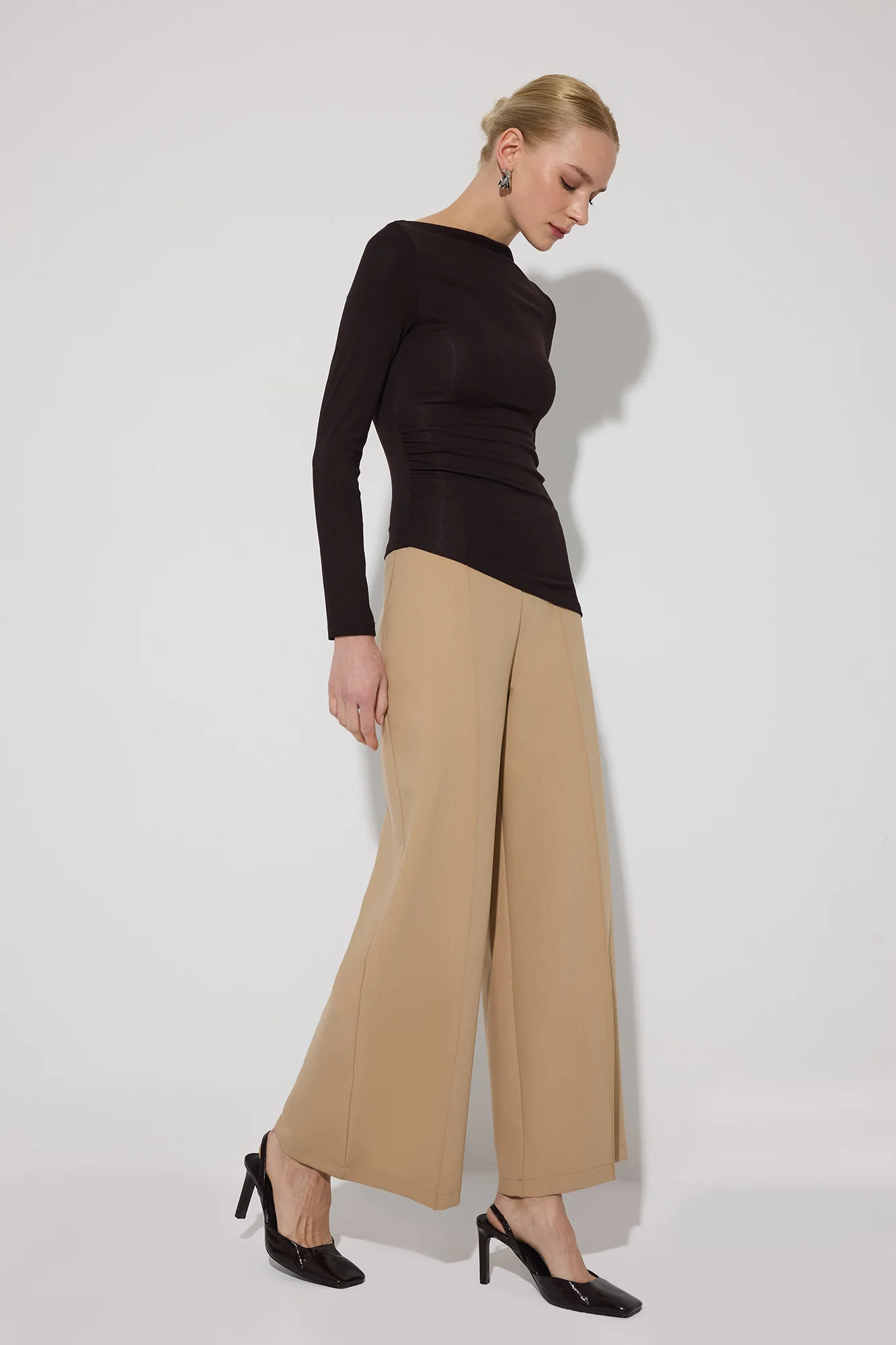 RIBBED PALAZZO TROUSERS - Image 3