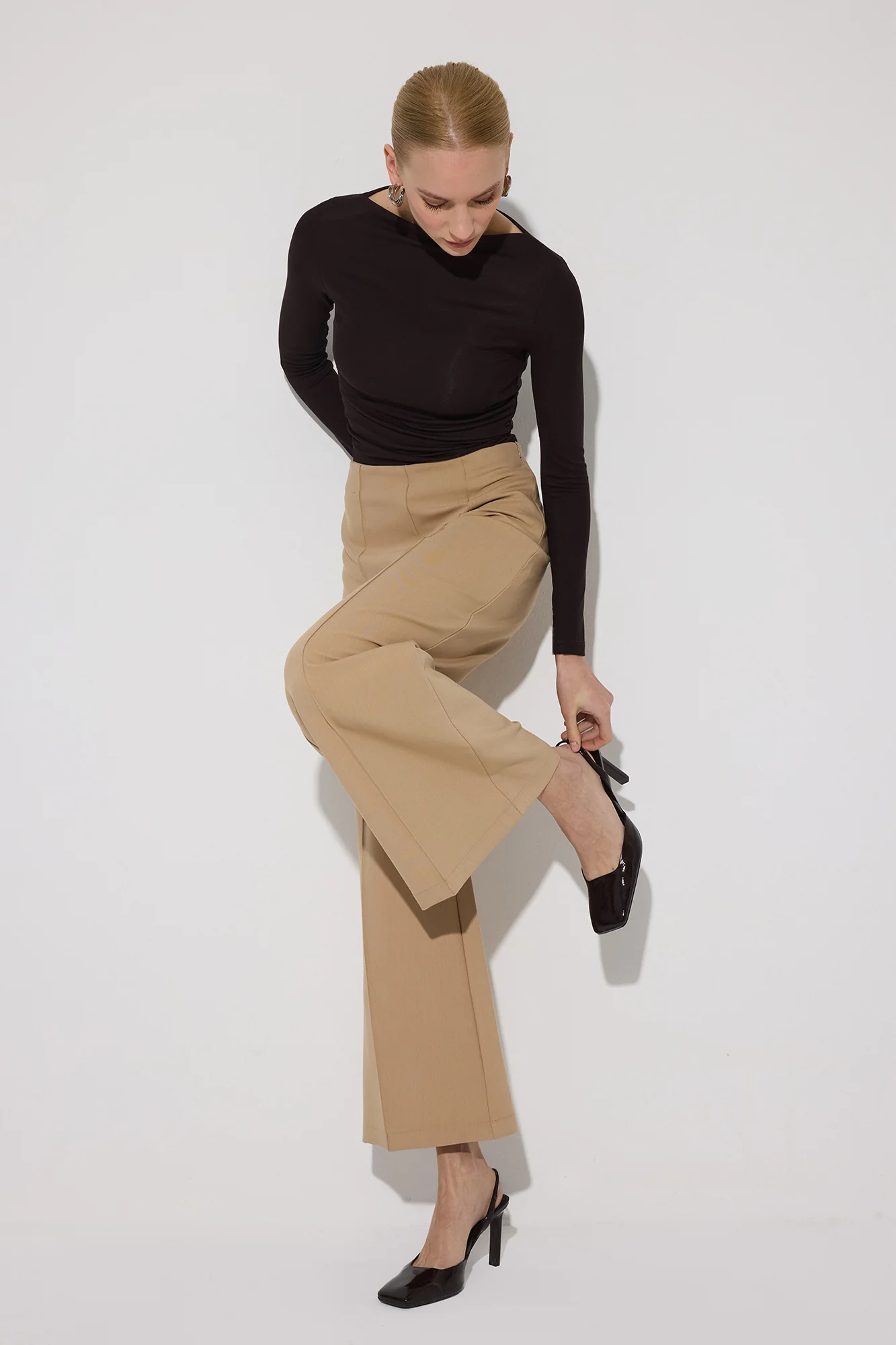 RIBBED PALAZZO TROUSERS - Image 5