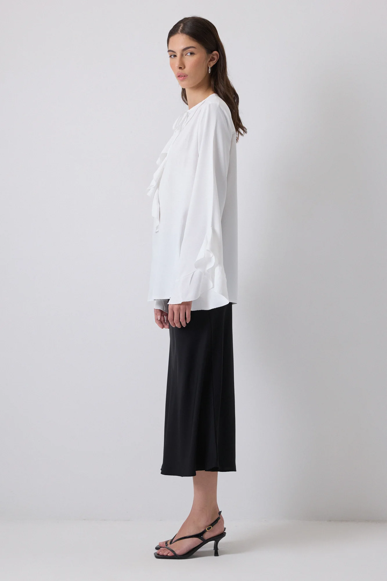 RUFFLE DETAILED CHIFFON BLOUSE - Image 5