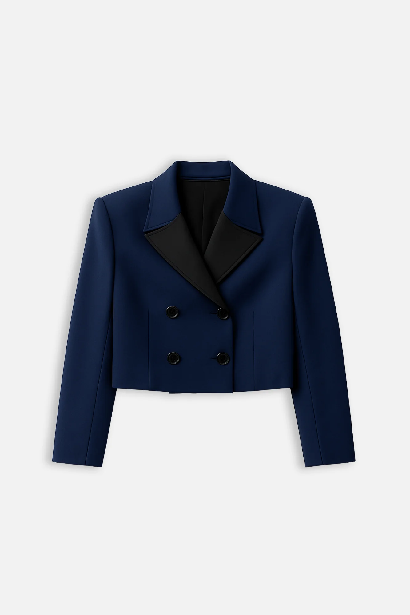 SATIN COLLAR CROPPED BLAZER JACKET - Image 6