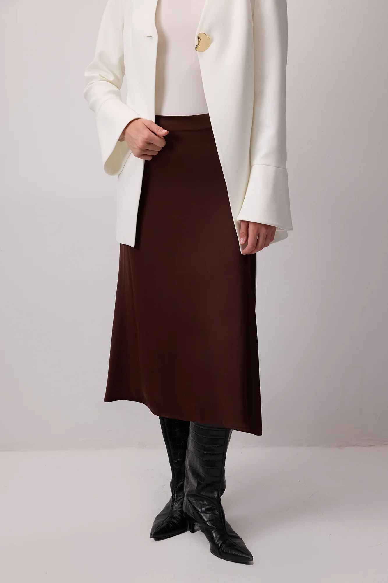 SATIN SKIRT - Image 3