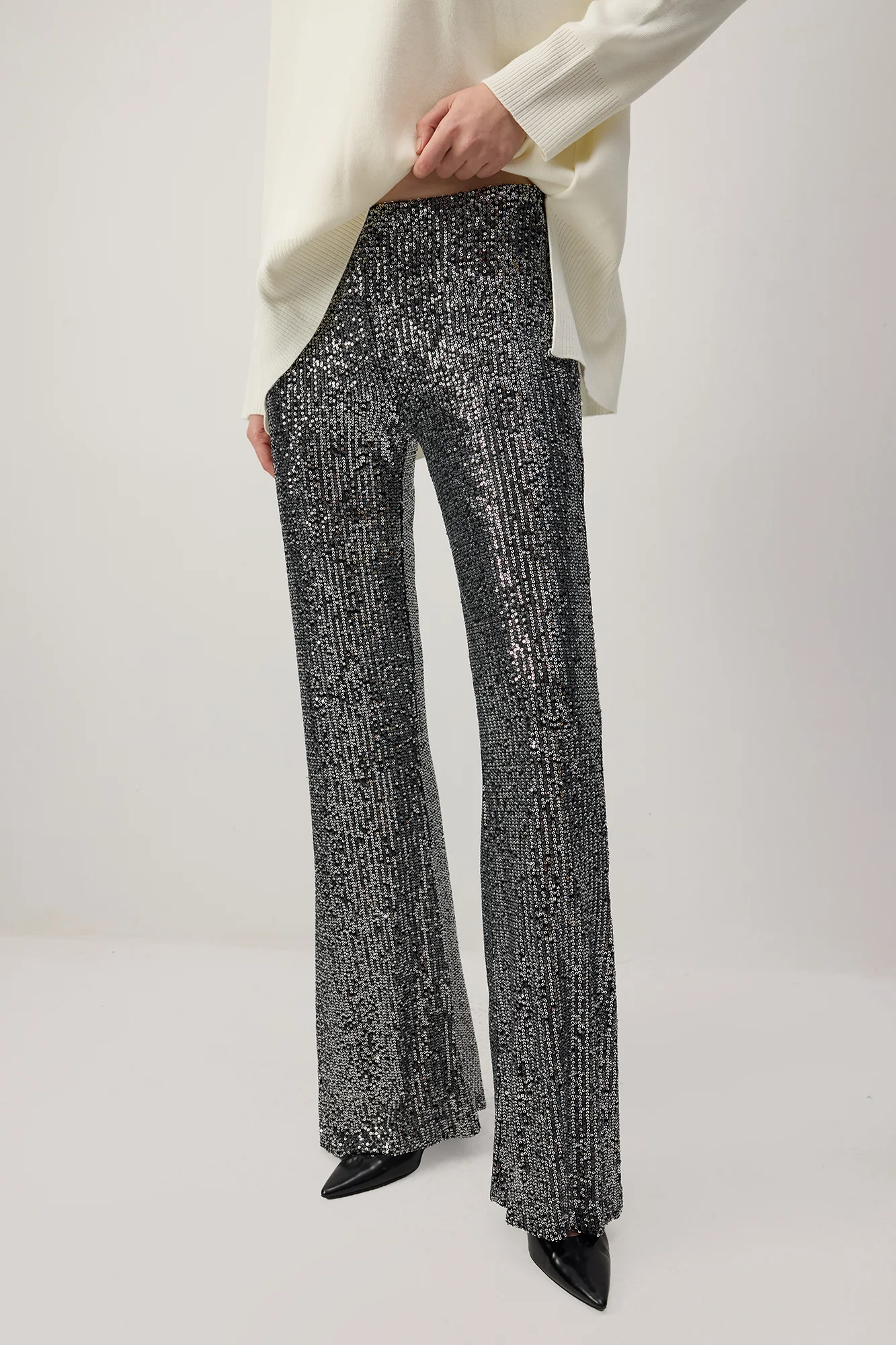 SEQUINED WIDE-LEG TROUSERS - Image 4