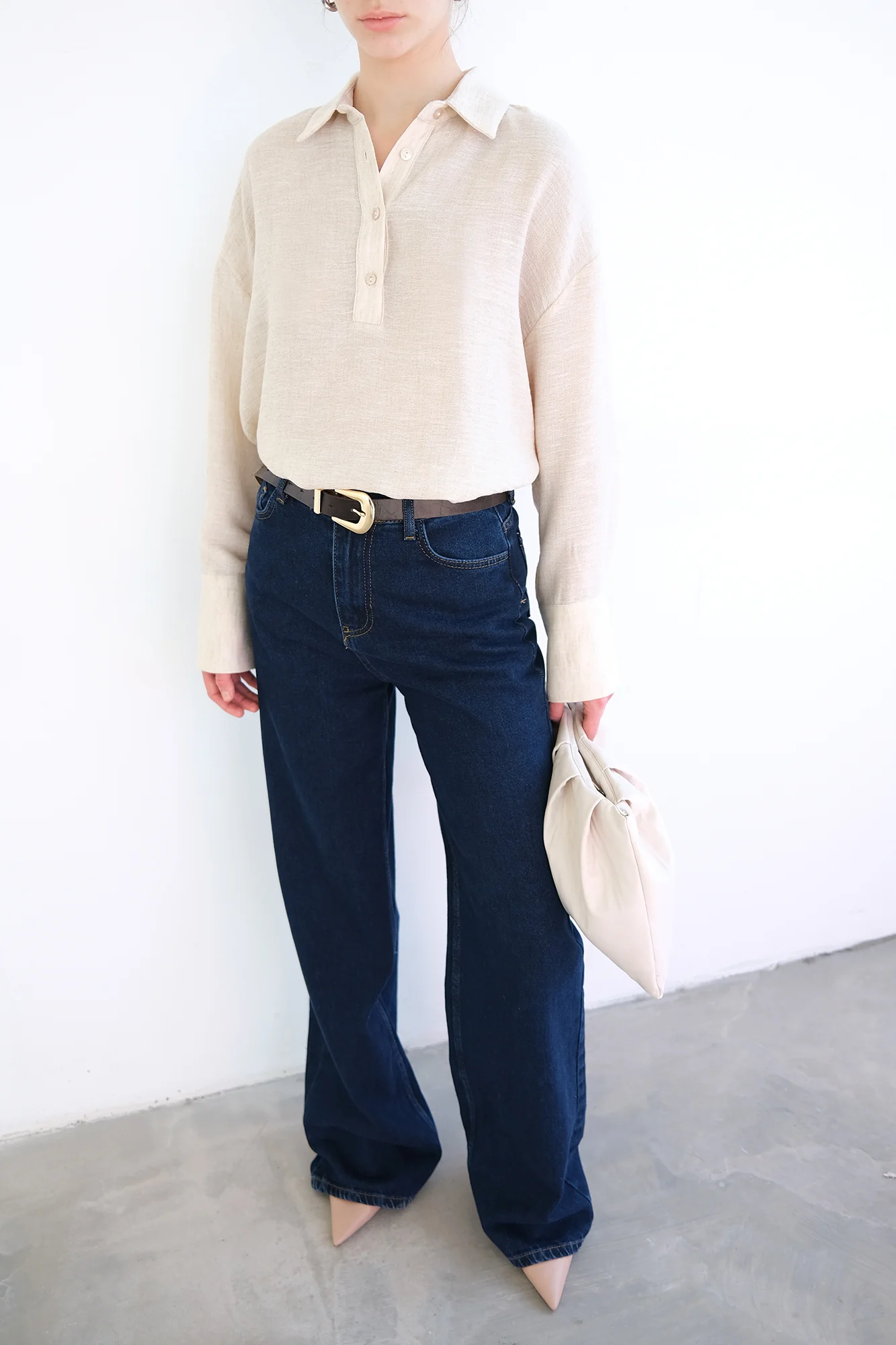 SHIRT COLLAR MELANGE TUNIC - Image 11