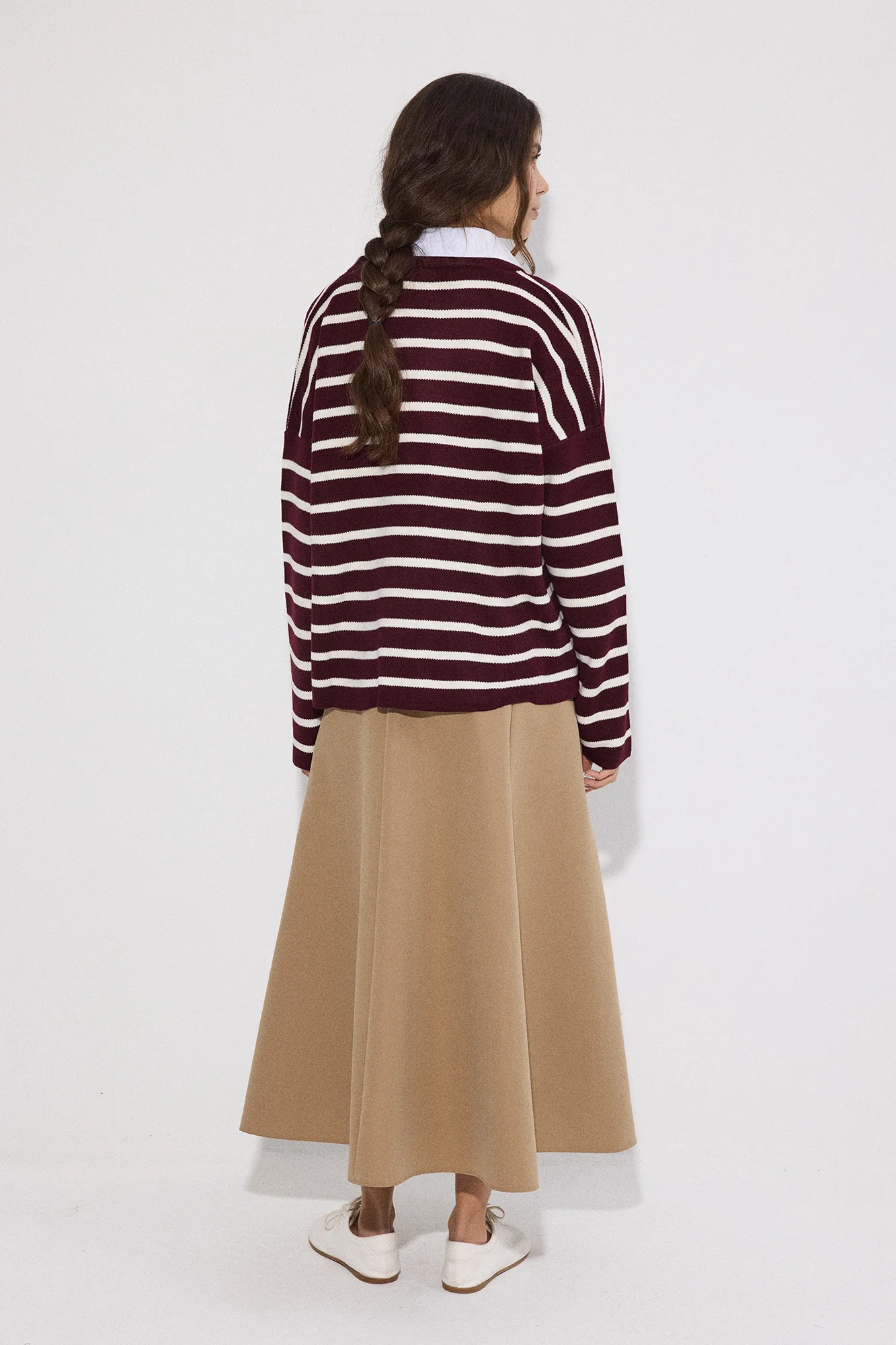 SHIRT DETAILED STRIPED CARDIGAN - Image 5