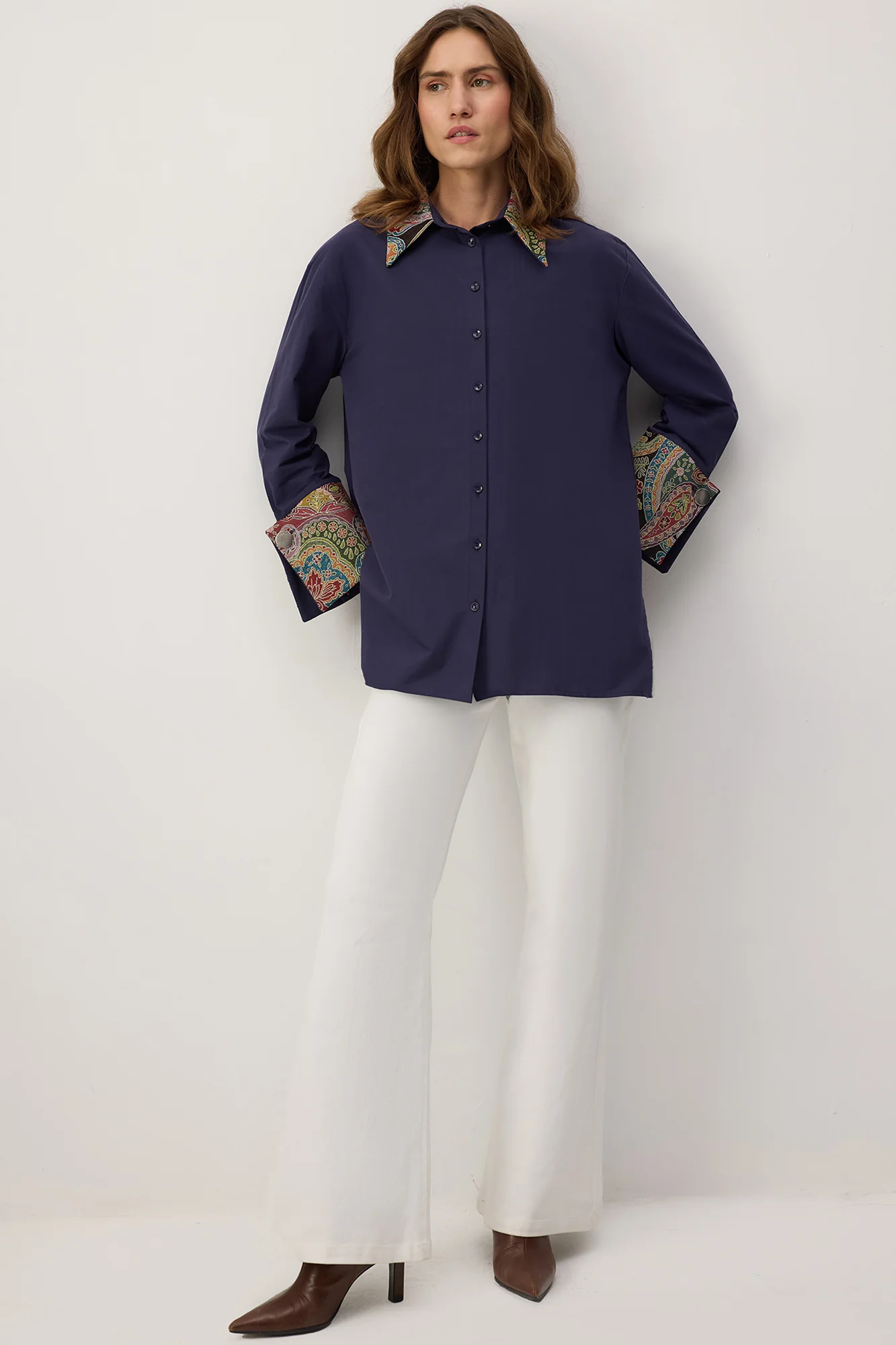 SHIRT WITH ETHNIC PATTERNED DETAILED - Image 4