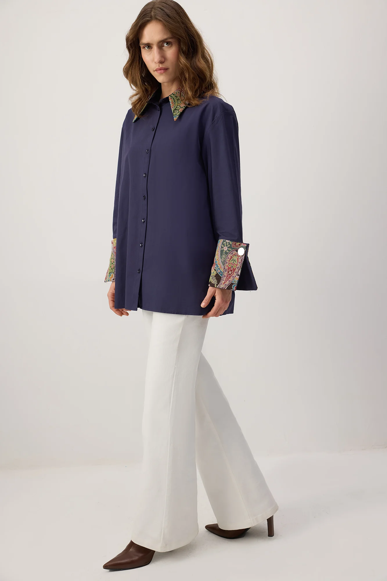 SHIRT WITH ETHNIC PATTERNED DETAILED - Image 5