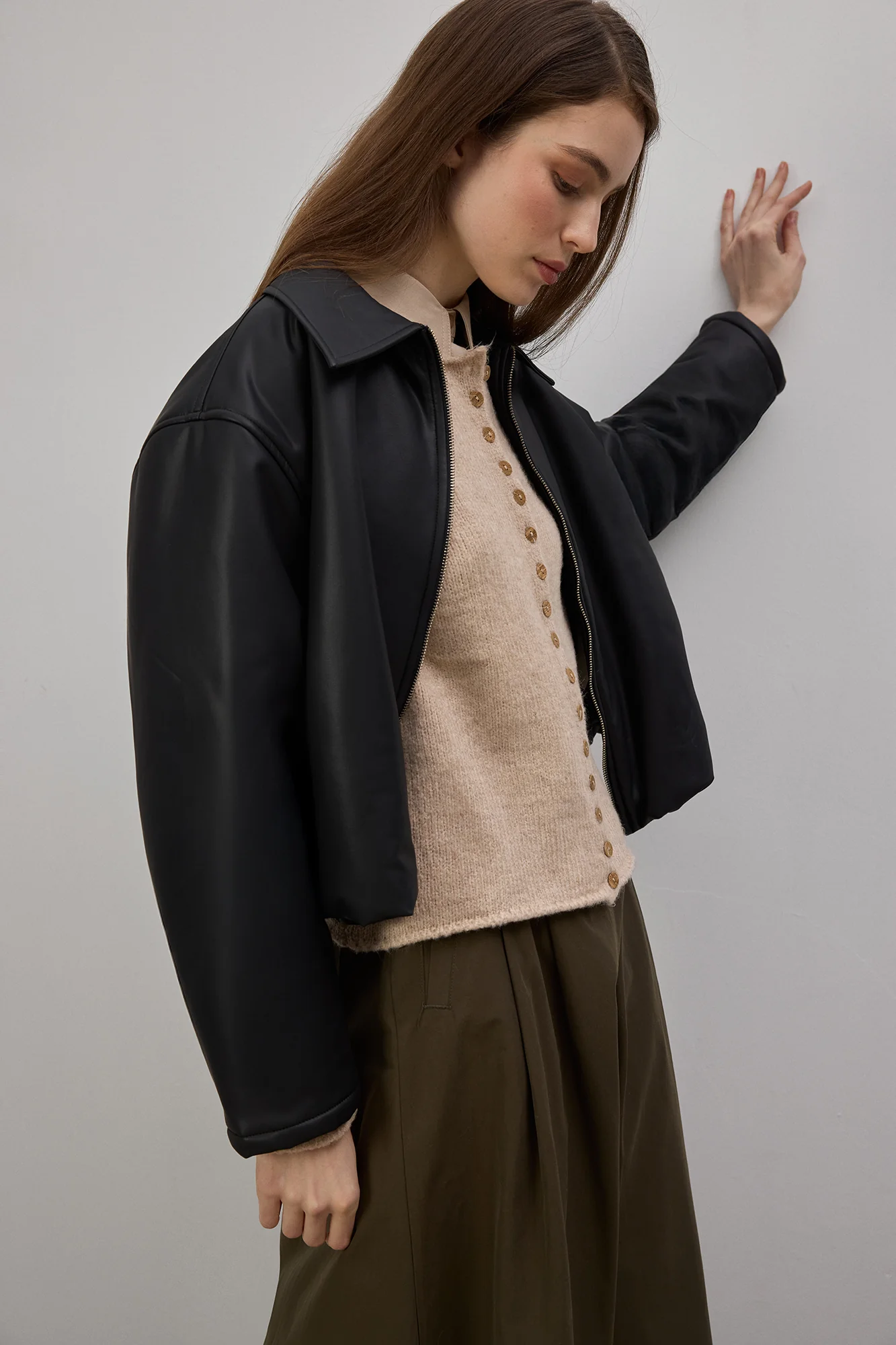 SHORT BUTTONED KNITTED CARDIGAN - Image 3