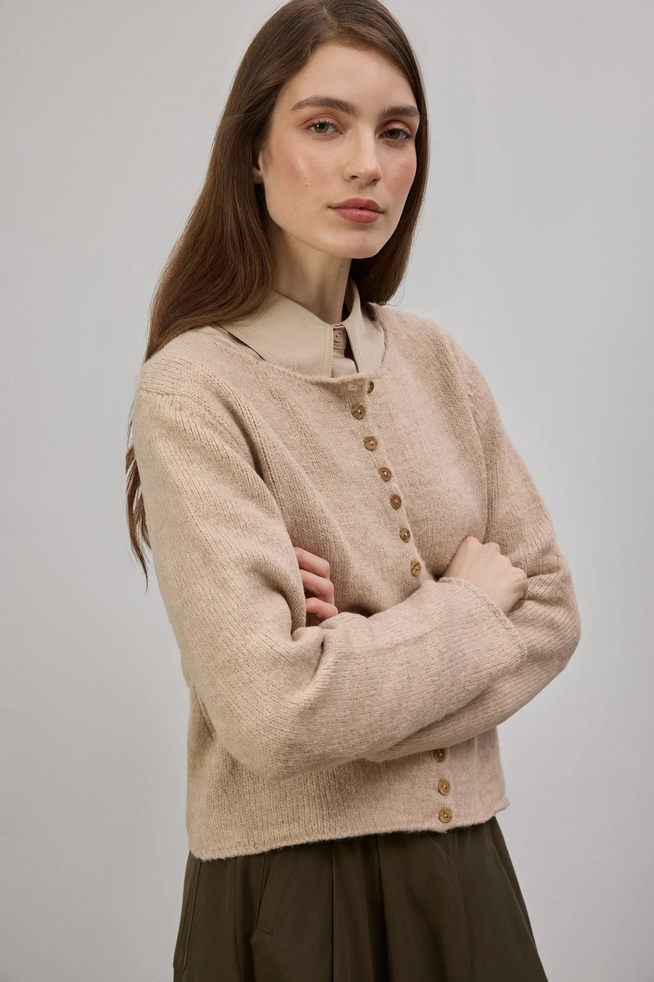 SHORT BUTTONED KNITTED CARDIGAN - Image 4