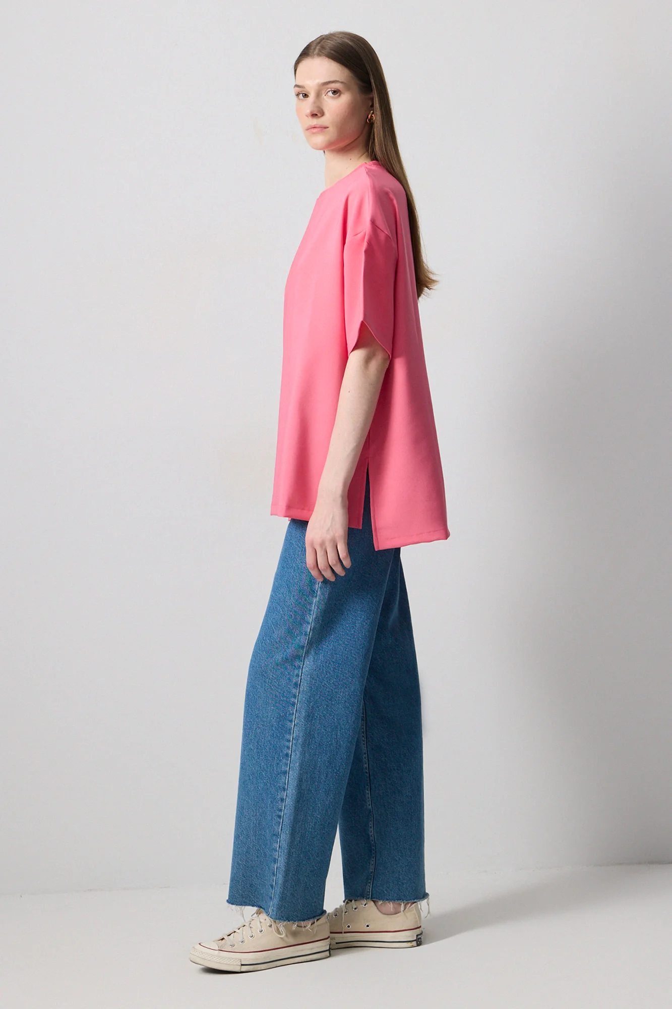 SHORT SLEEVE CREPE T-SHIRT - Image 3