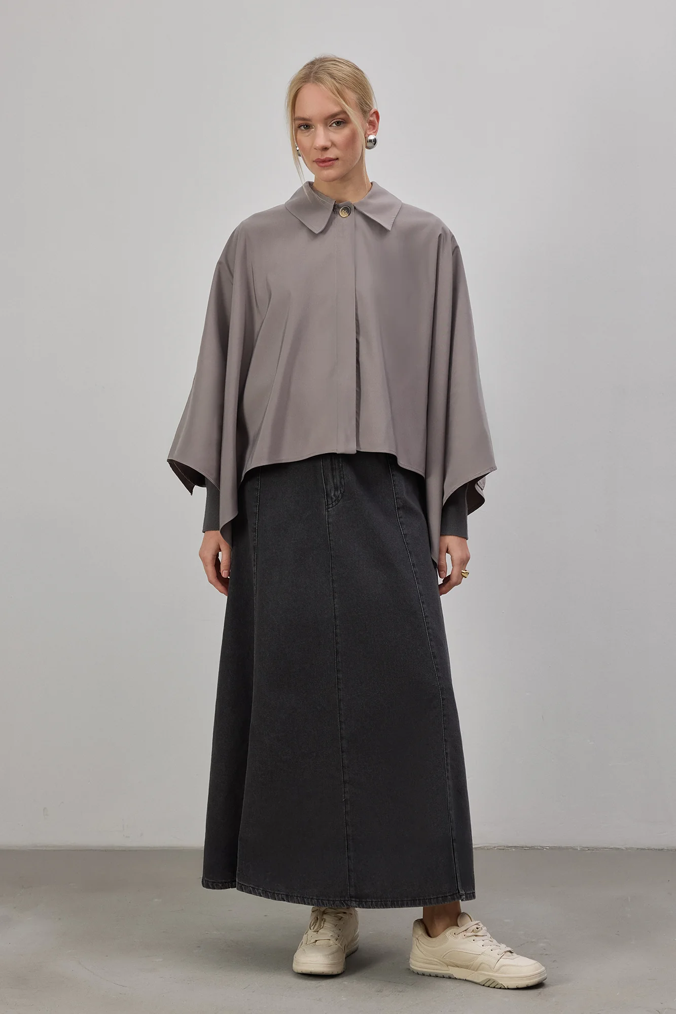 SHORT TRENCH PONCHO - Image 5