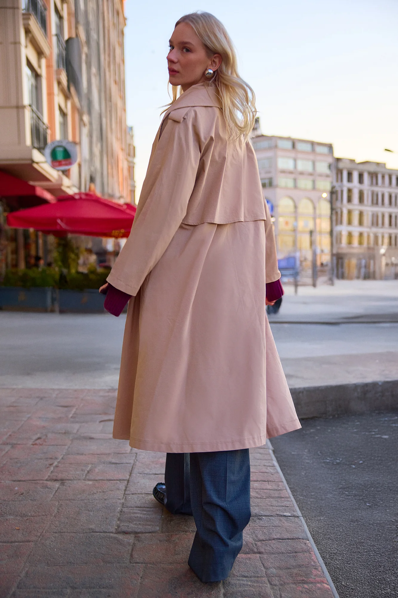 SHAWL COLLAR TRENCH COAT - Image 3