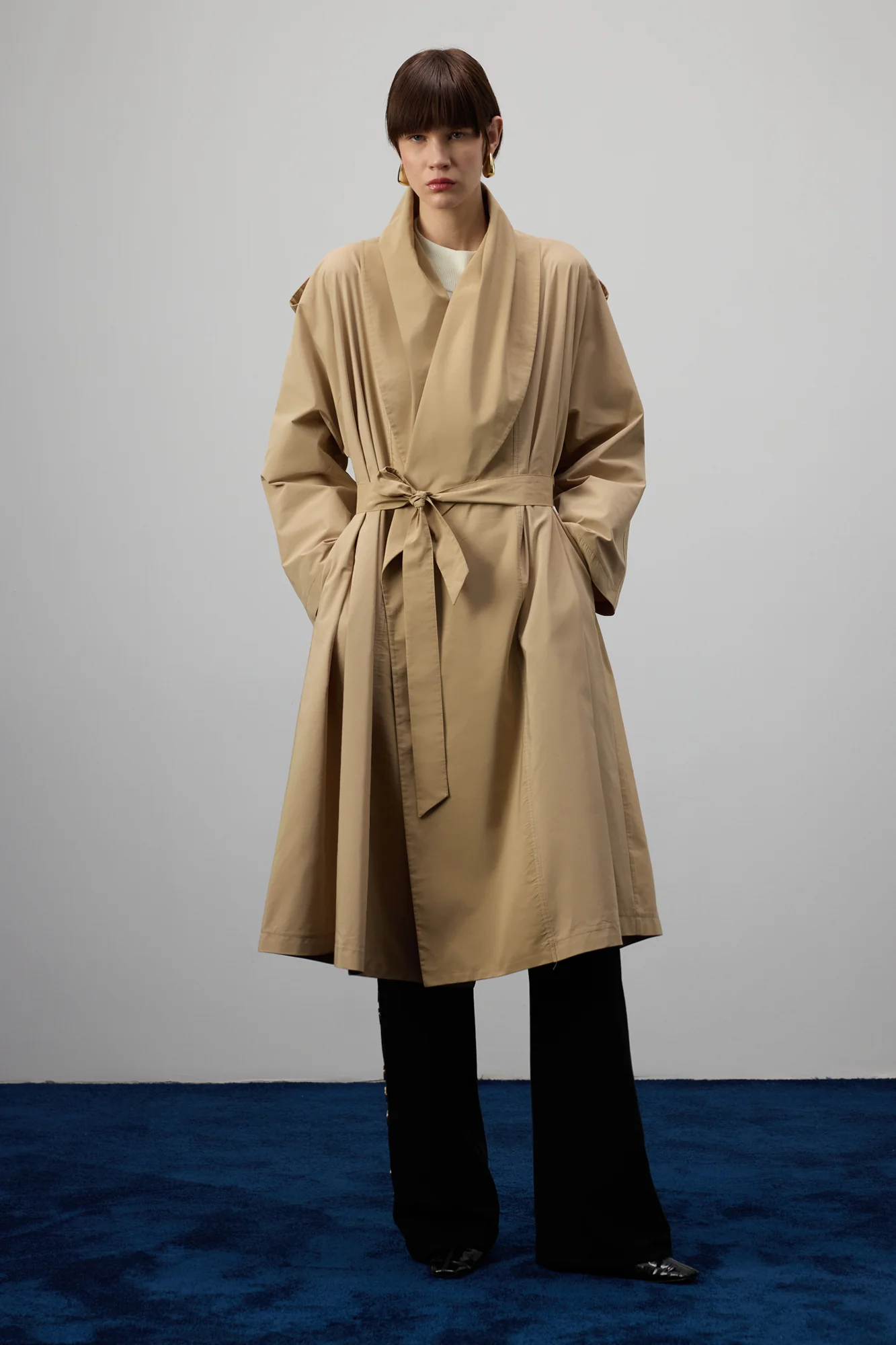 SHAWL COLLAR TRENCH COAT - Image 4