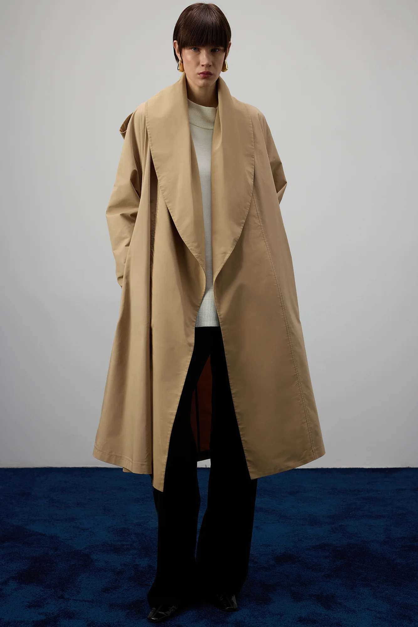 SHAWL COLLAR TRENCH COAT - Image 5