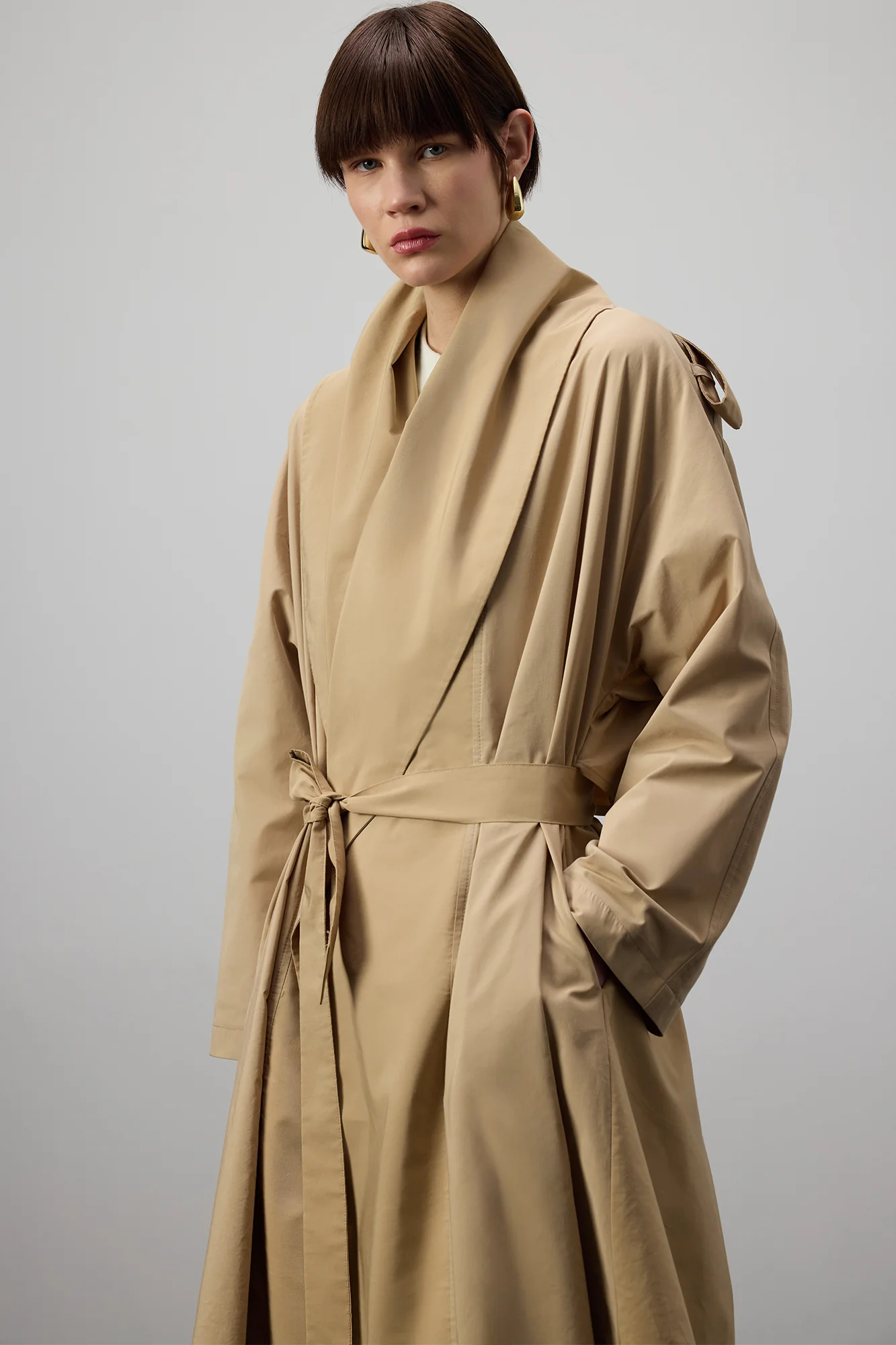 SHAWL COLLAR TRENCH COAT - Image 6