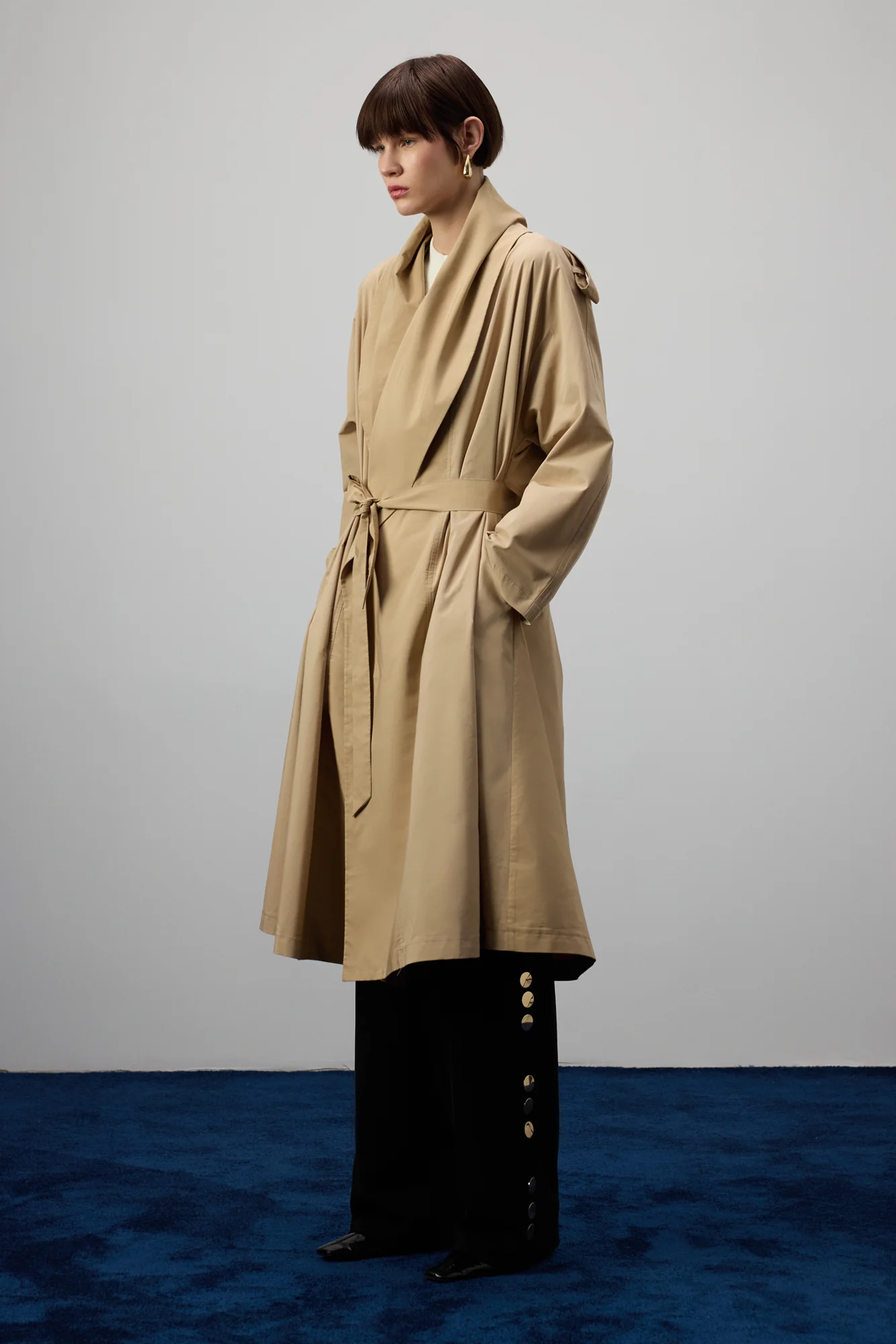 SHAWL COLLAR TRENCH COAT - Image 7