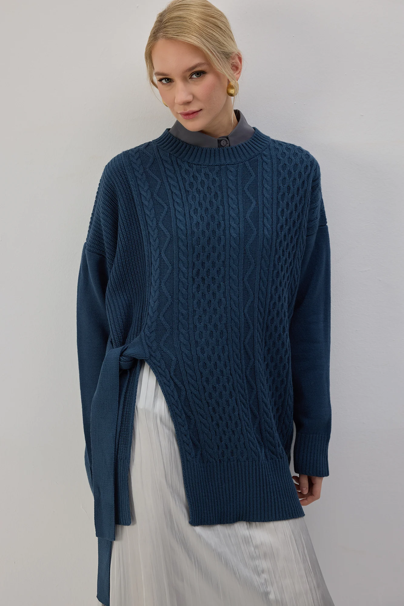 SIDE-TIE KNIT TUNIC - Image 3