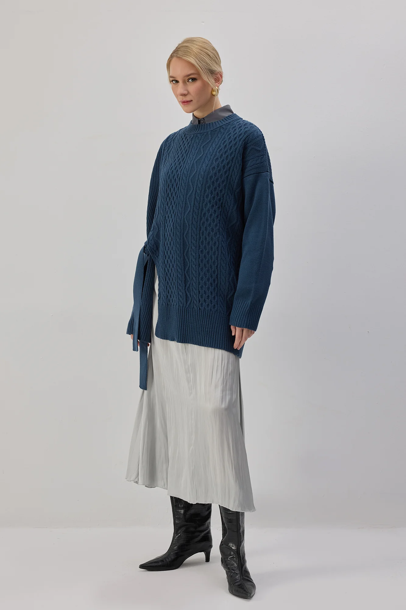 SIDE-TIE KNIT TUNIC - Image 4