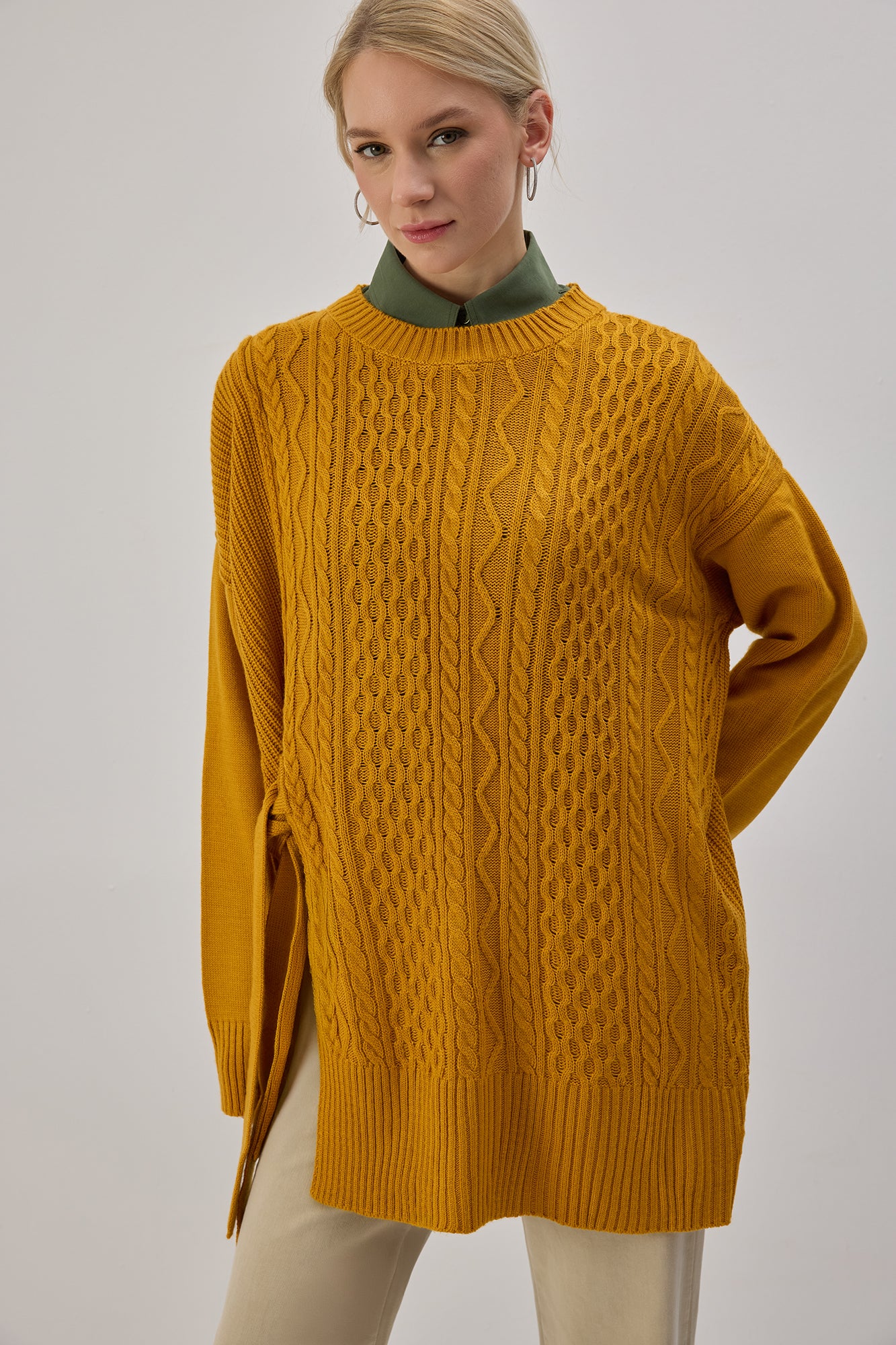 SIDE-TIE KNIT TUNIC - Image 3