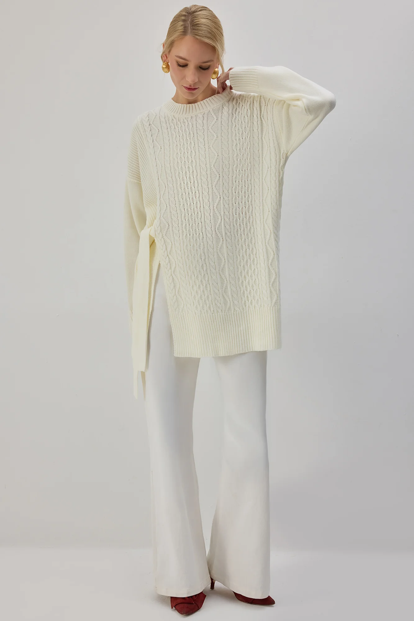 SIDE-TIE KNIT TUNIC - Image 5