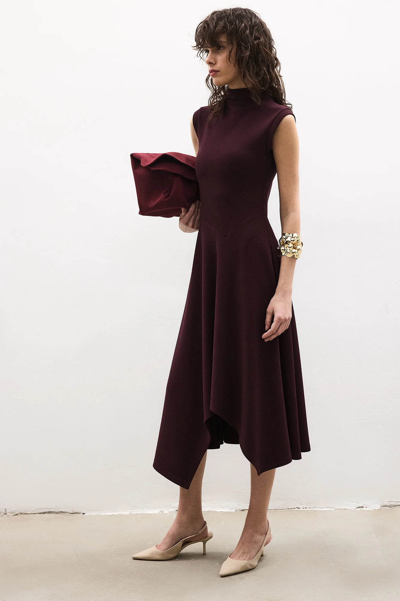 ASYMMETRİCAL KNİTTED DRESS - Image 3