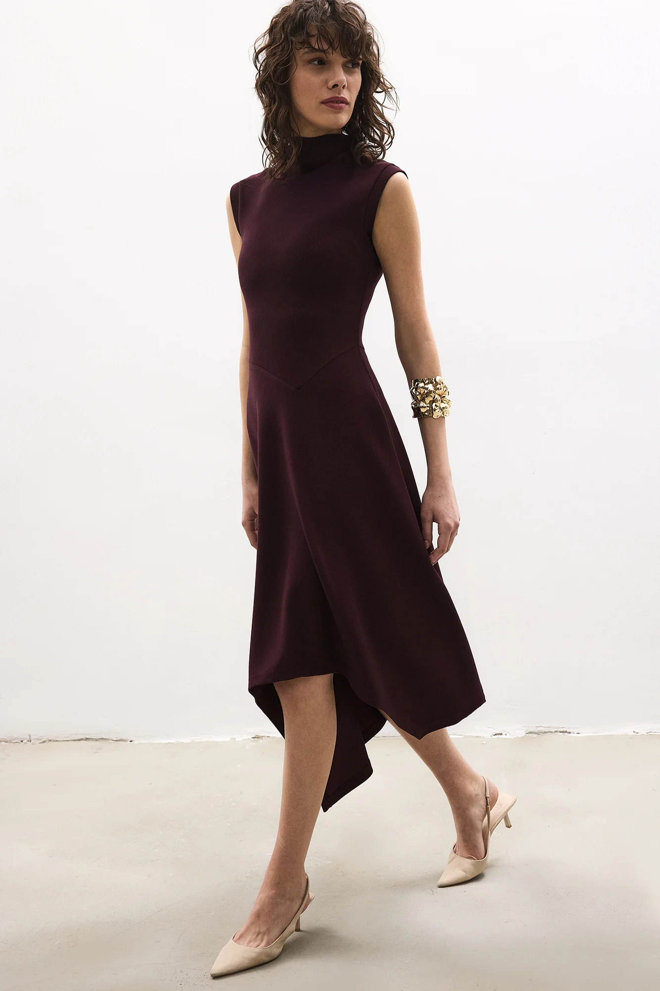 ASYMMETRİCAL KNİTTED DRESS - Image 4