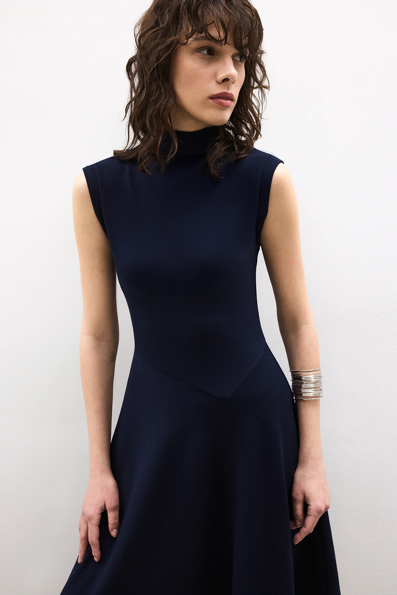 ASYMMETRİCAL KNİTTED DRESS - Image 3