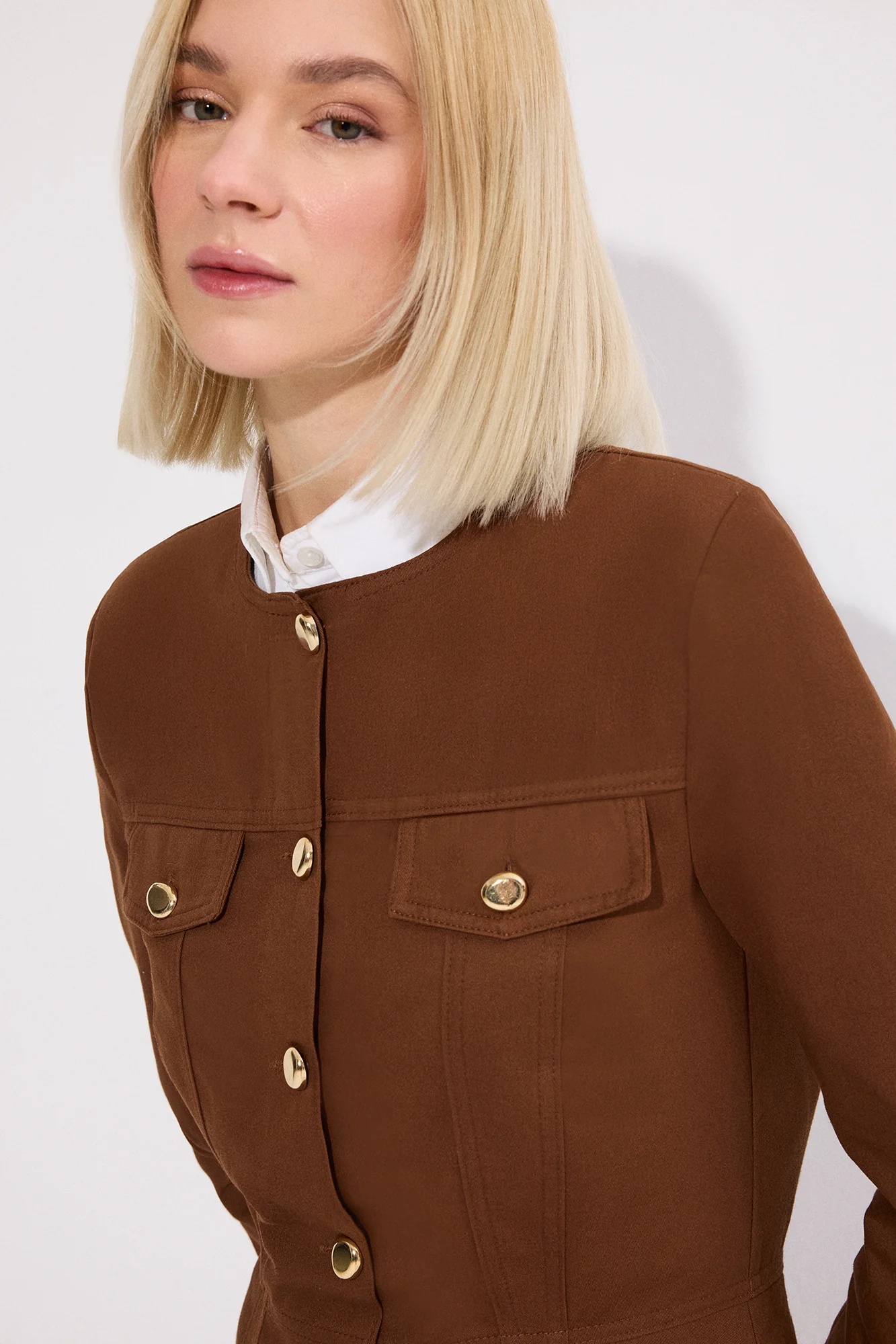 SLIM FIT GABARDINE JACKET - Image 3