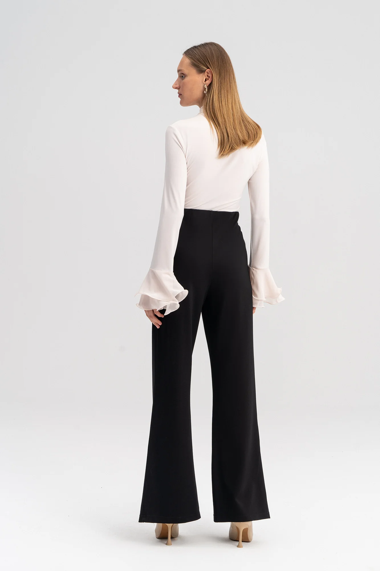 SLIT DETAILED JERSEY TROUSERS - Image 4