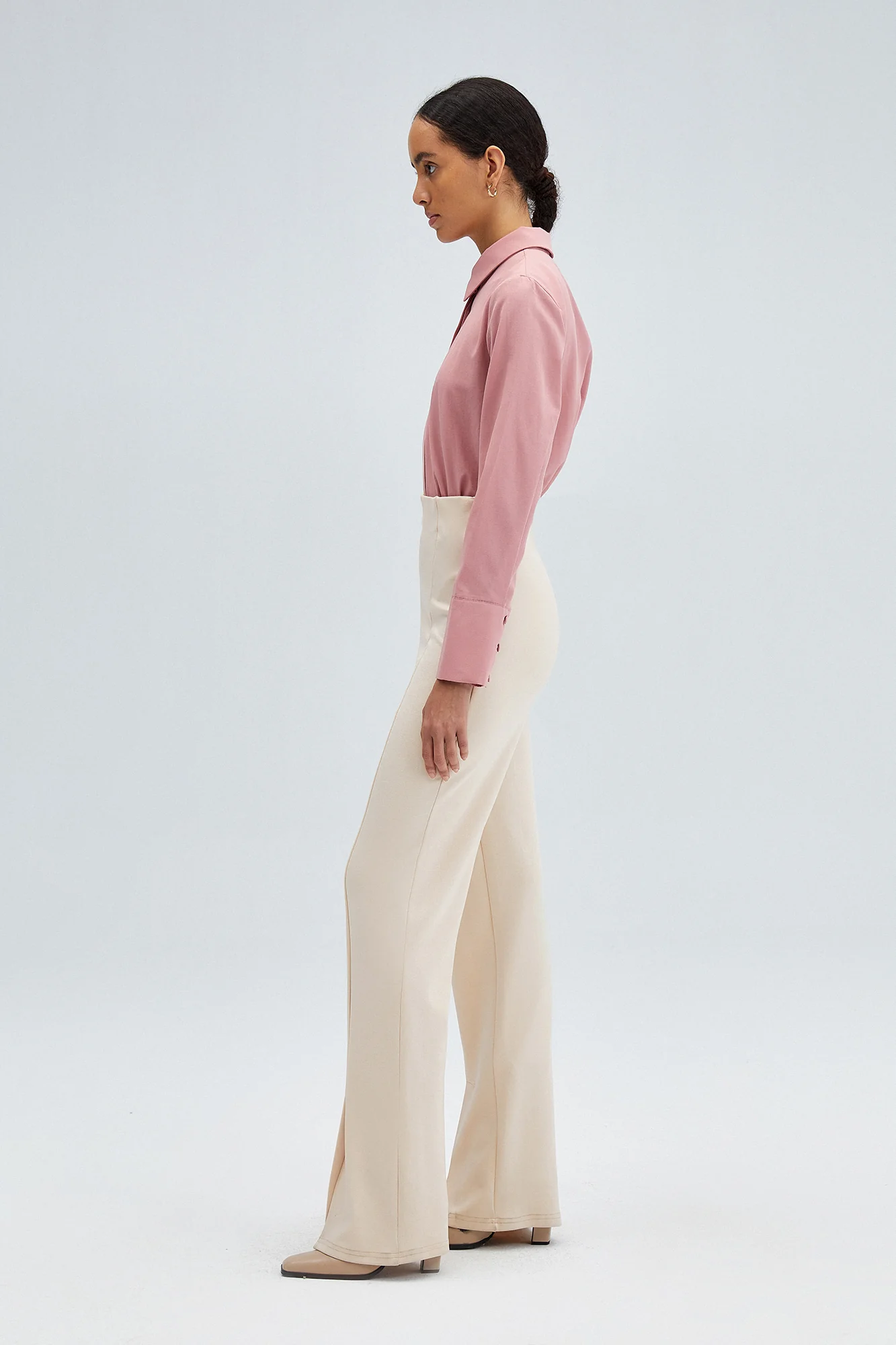SLIT DETAILED JERSEY TROUSERS - Image 3