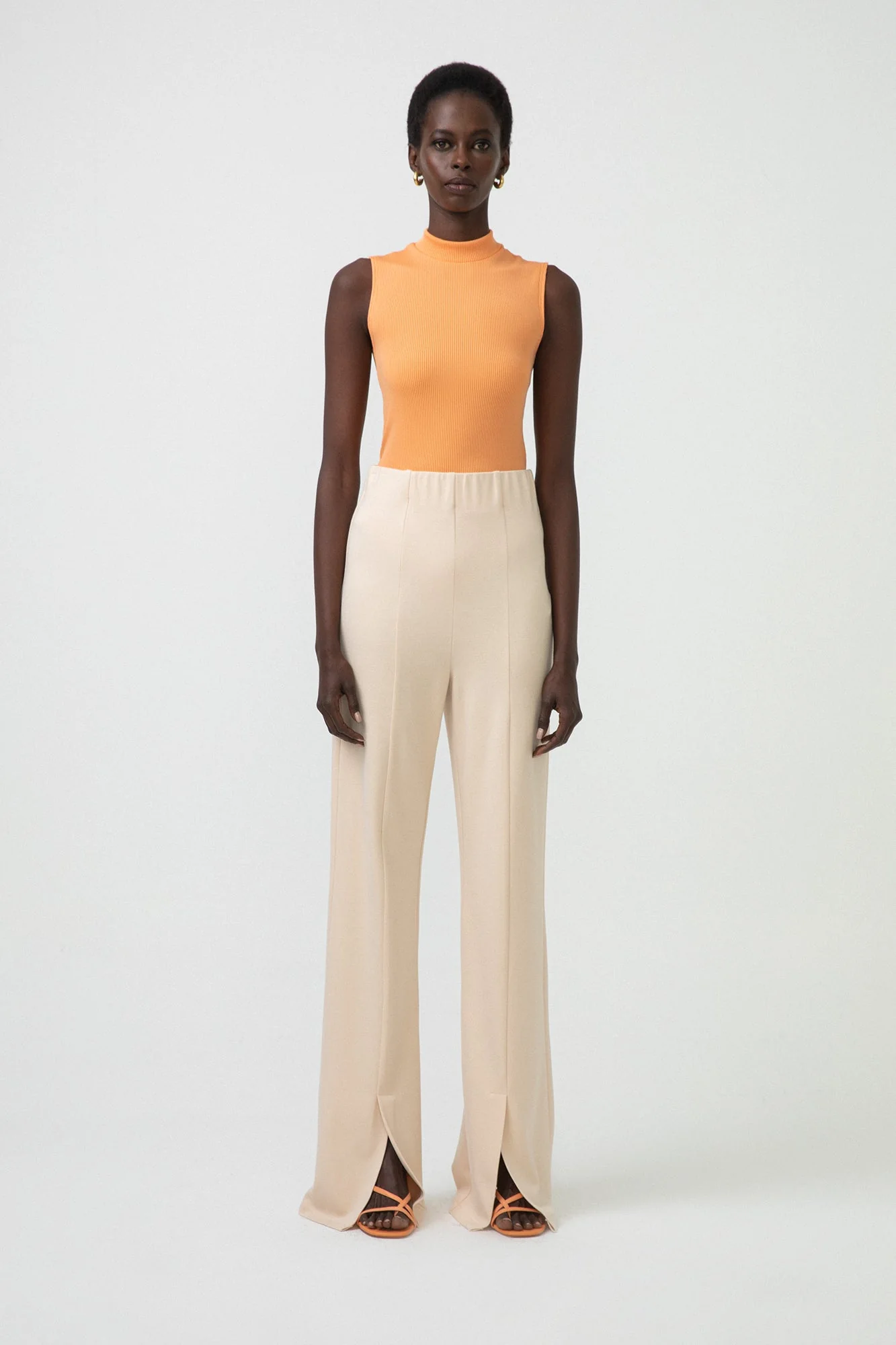 SLIT DETAILED JERSEY TROUSERS - Image 5