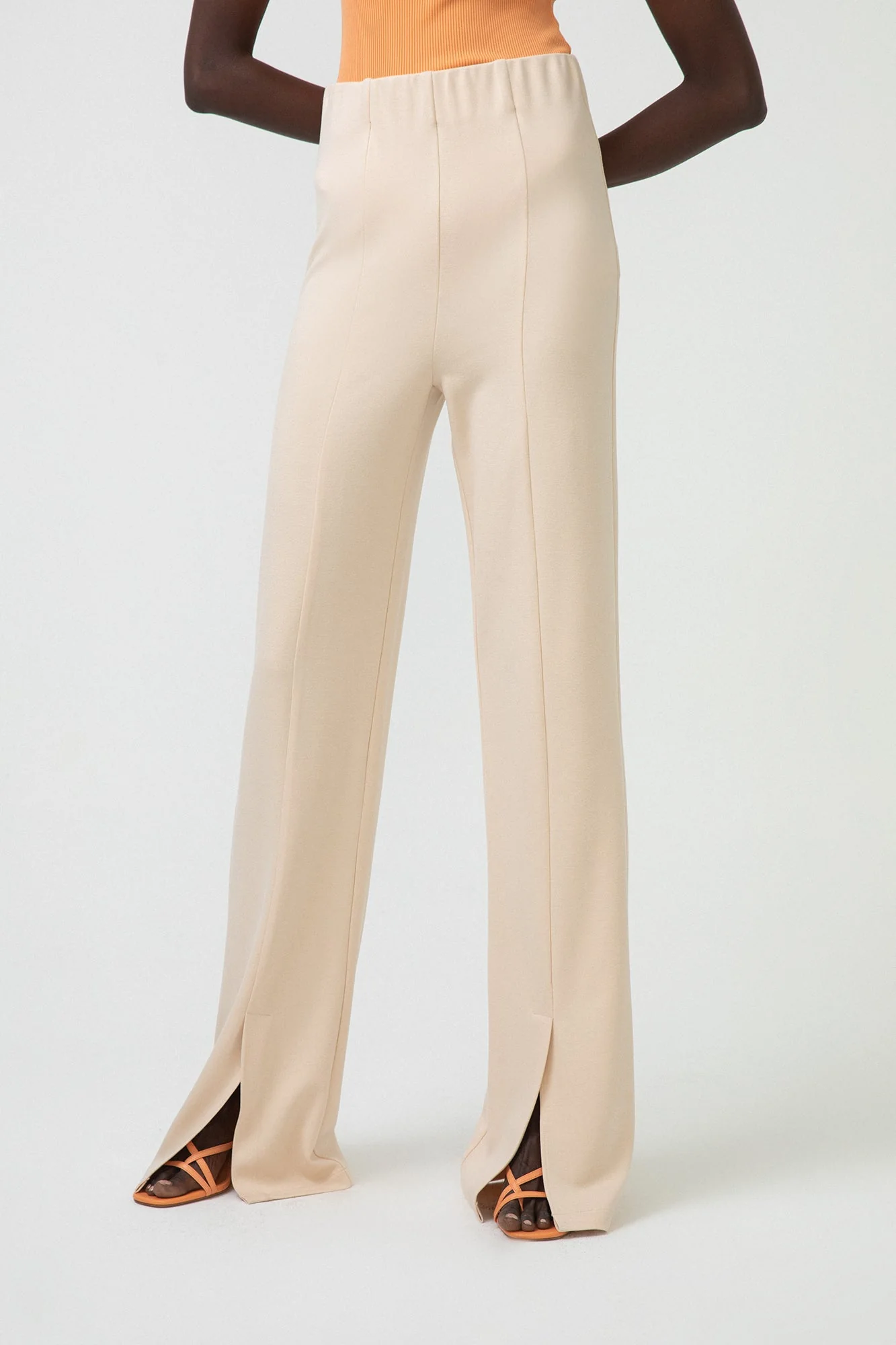 SLIT DETAILED JERSEY TROUSERS - Image 6