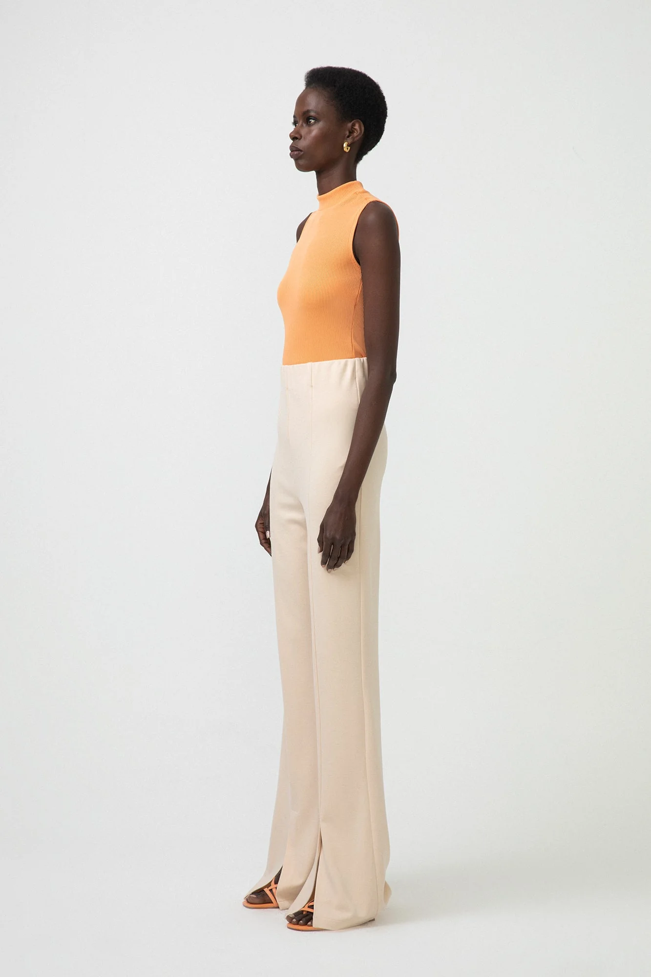 SLIT DETAILED JERSEY TROUSERS - Image 7