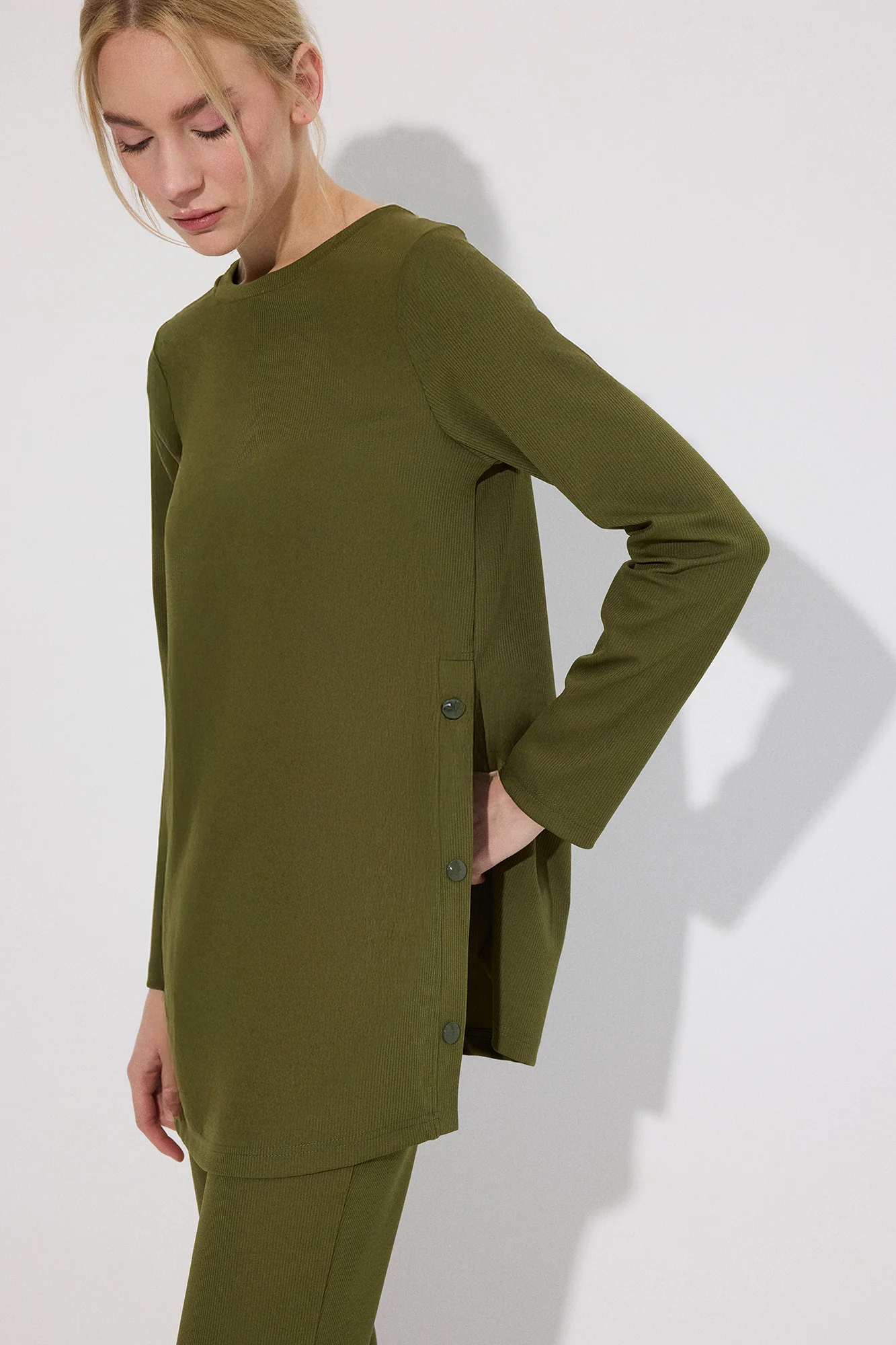 SNAP DETAILED TUNIC TROUSER SET - Image 4
