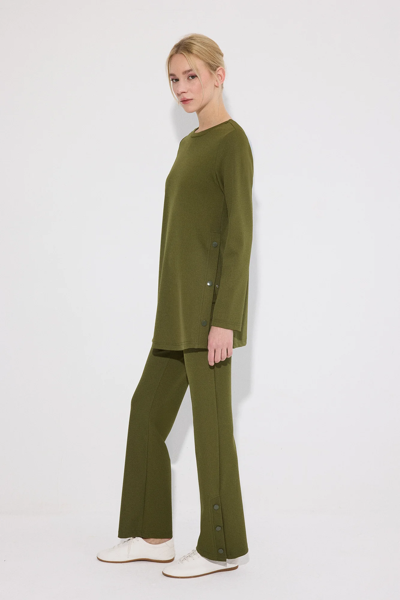 SNAP DETAILED TUNIC TROUSER SET - Image 6
