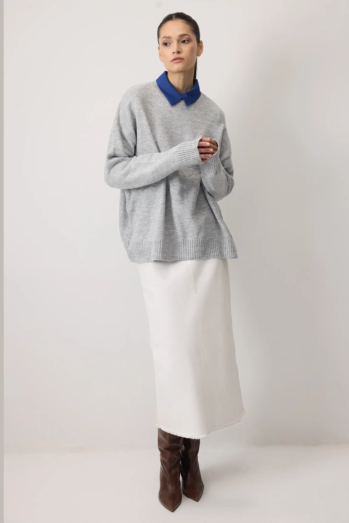 SOLID COLOR OVERSIZE SWEATER - Image 3