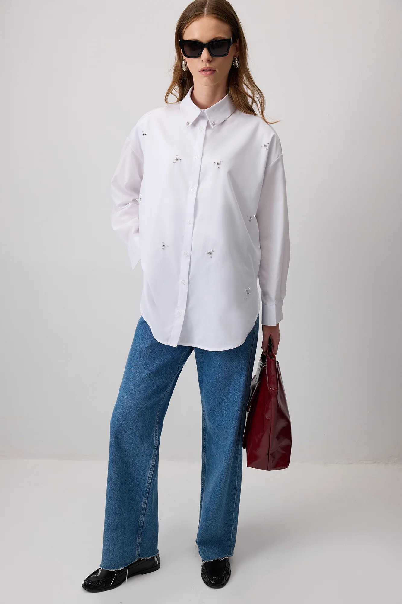 STONE EMBROIDERED SHIRT
