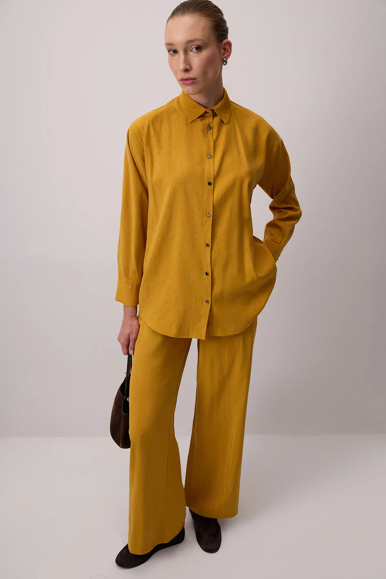STONE EMBROIDERED SHIRT AND TROUSERS SET - Image 2