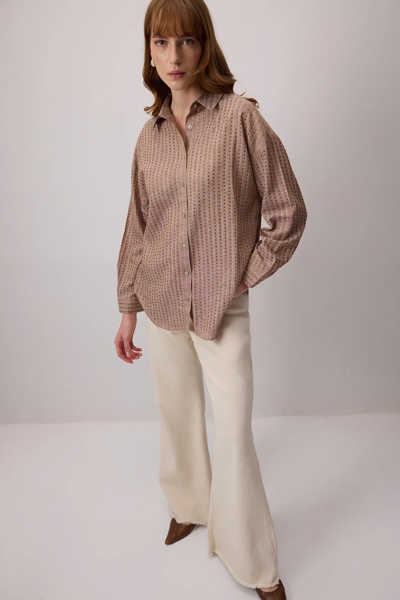 STONE PRINTED OVERSIZED SHIRT - Image 2