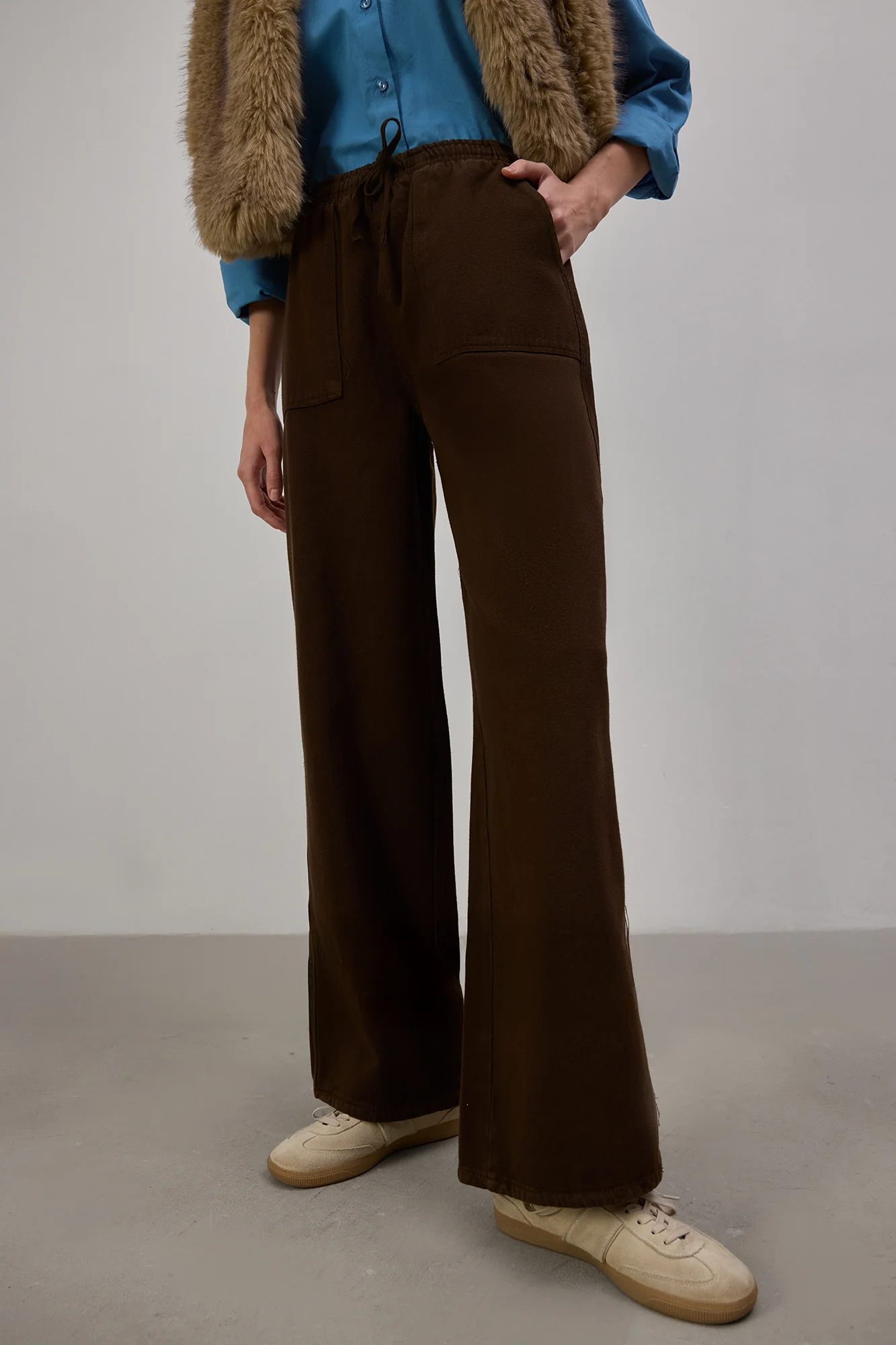STRAIGHT LEG PANTS WITH ELASTIC WAISTBAND - Image 3