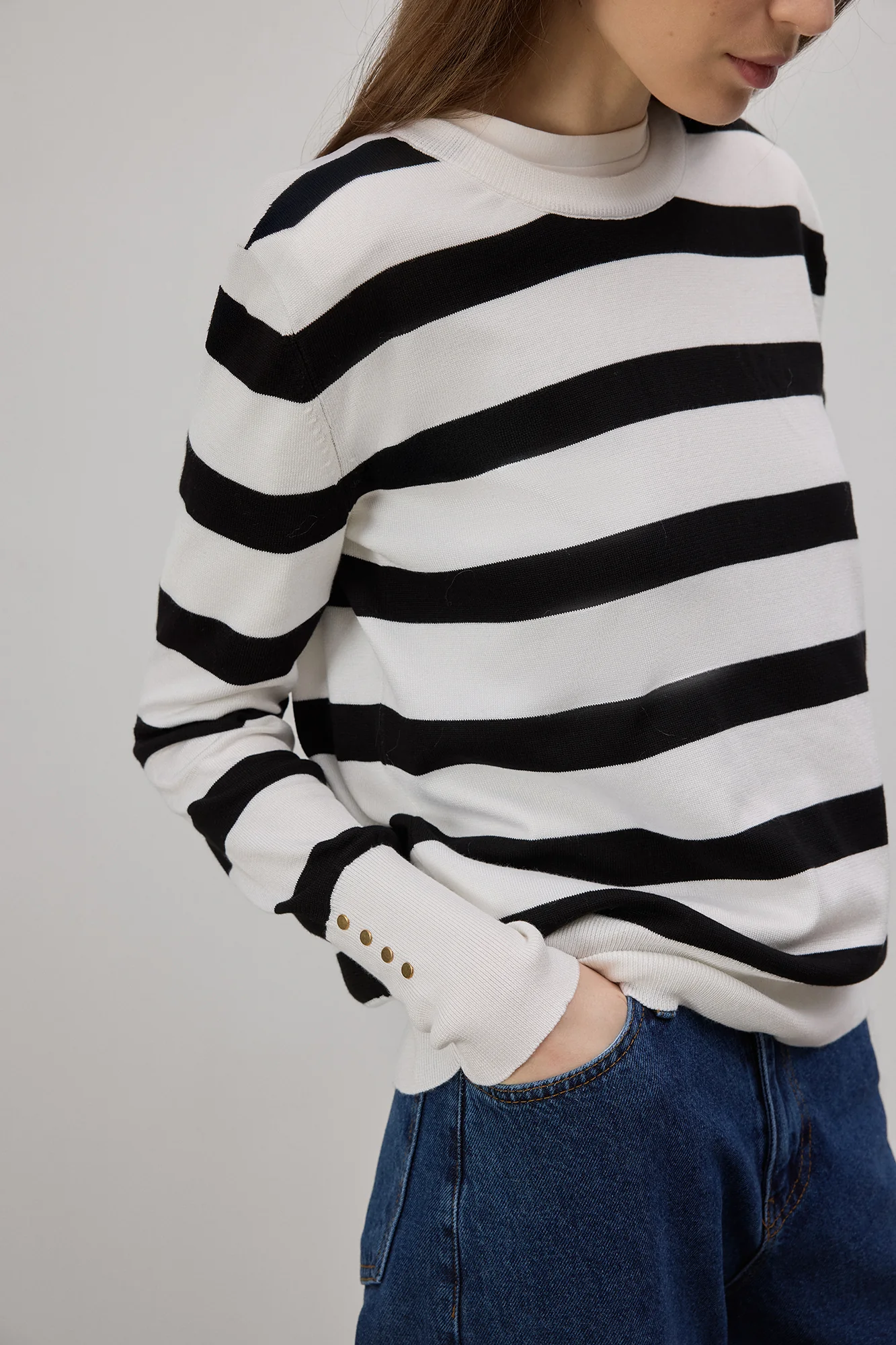 STRIPED KNITTED BLOUSE - Image 4