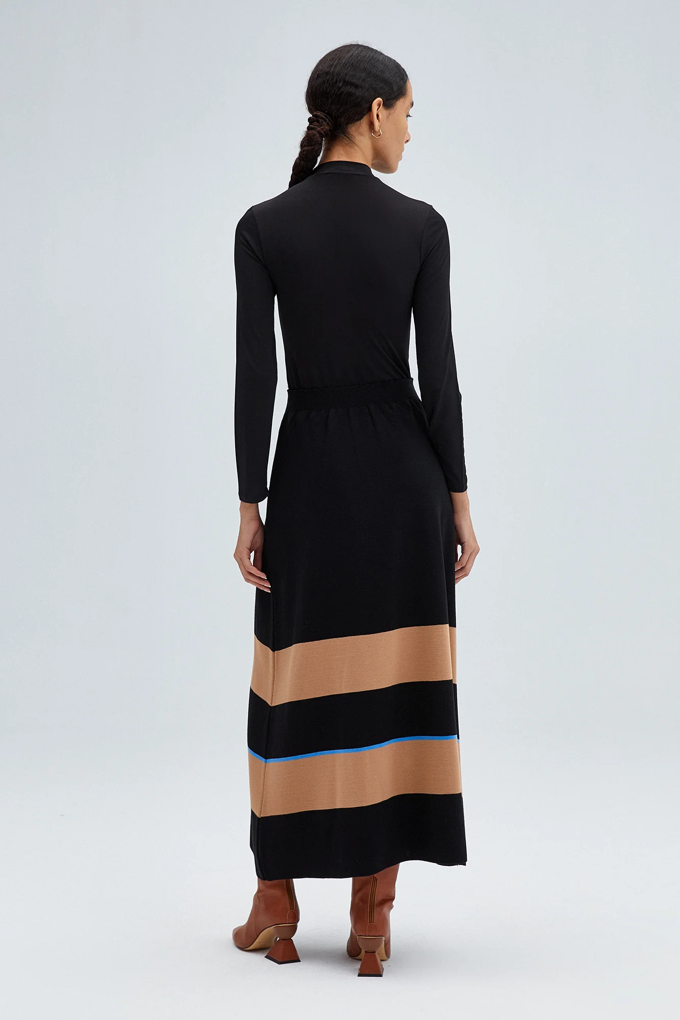 STRIPED KNITWEAR SKIRT WITH ELASTIC WAIST - Image 5