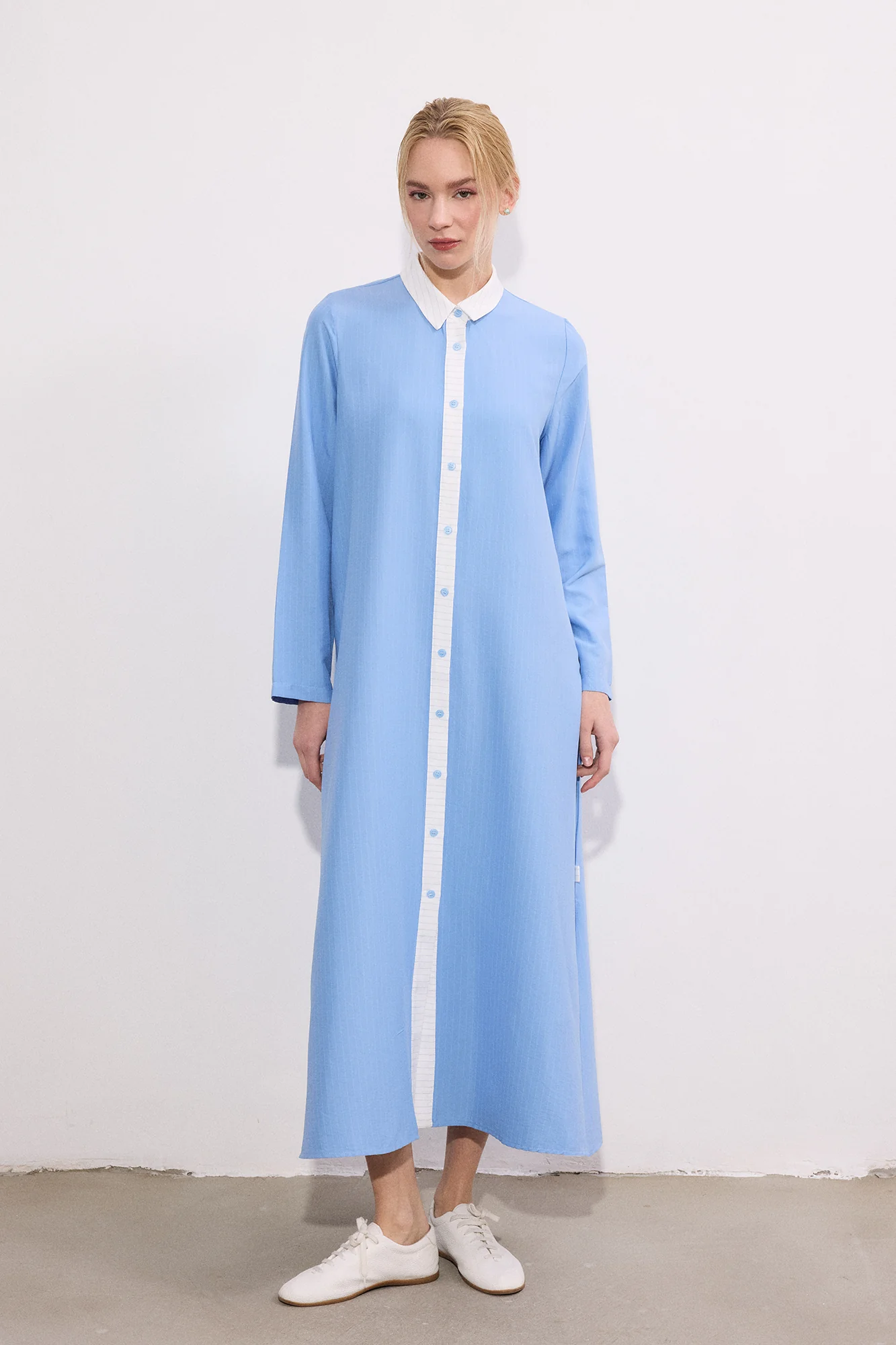 STRIPED SHIRT DRESS - Image 5