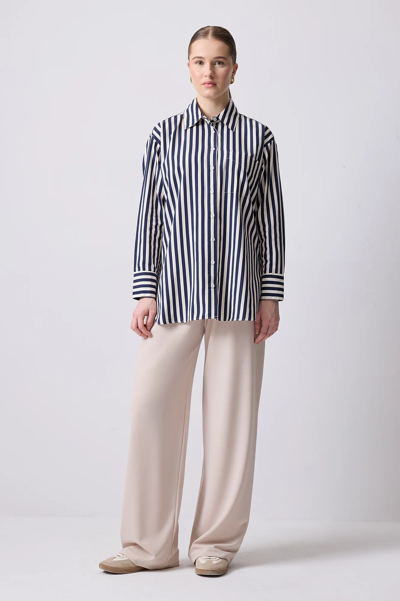 THICK STRIPED OVERSIZE SHIRT - Image 3