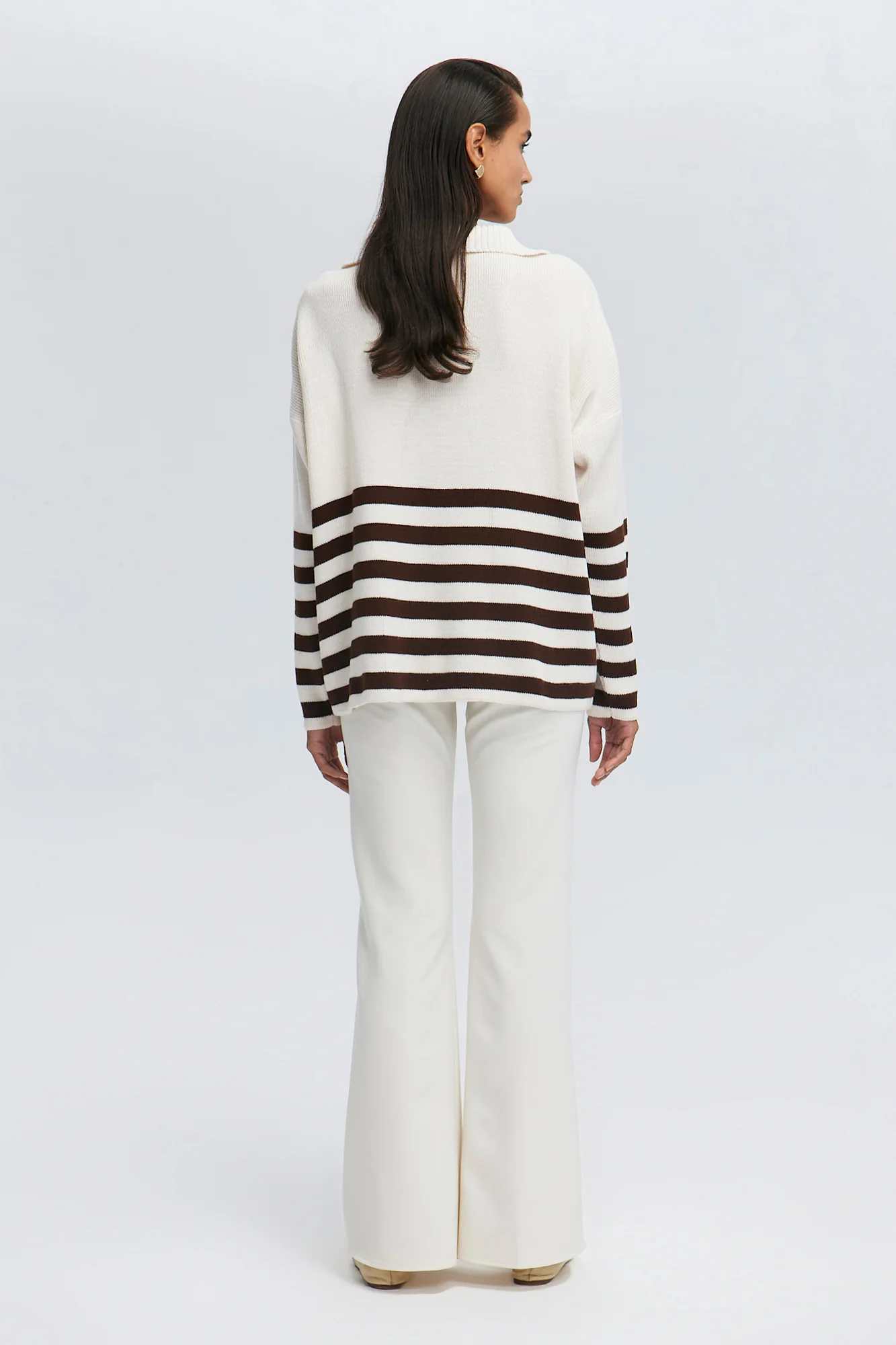 STRIPED SWEATER WITH BUTTON DETAIL - Image 4