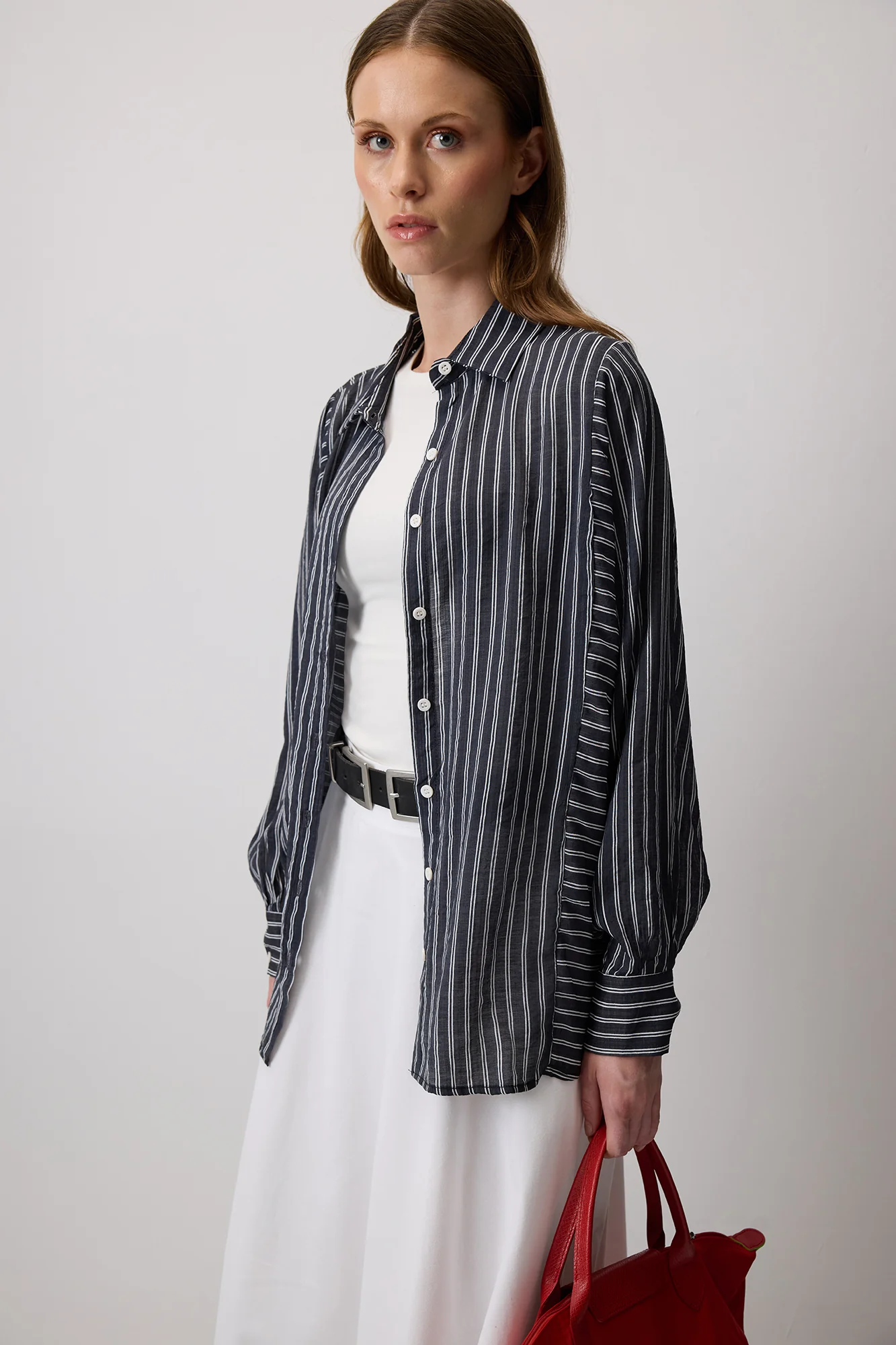STRIPED VISCOSE SHIRT - Image 3