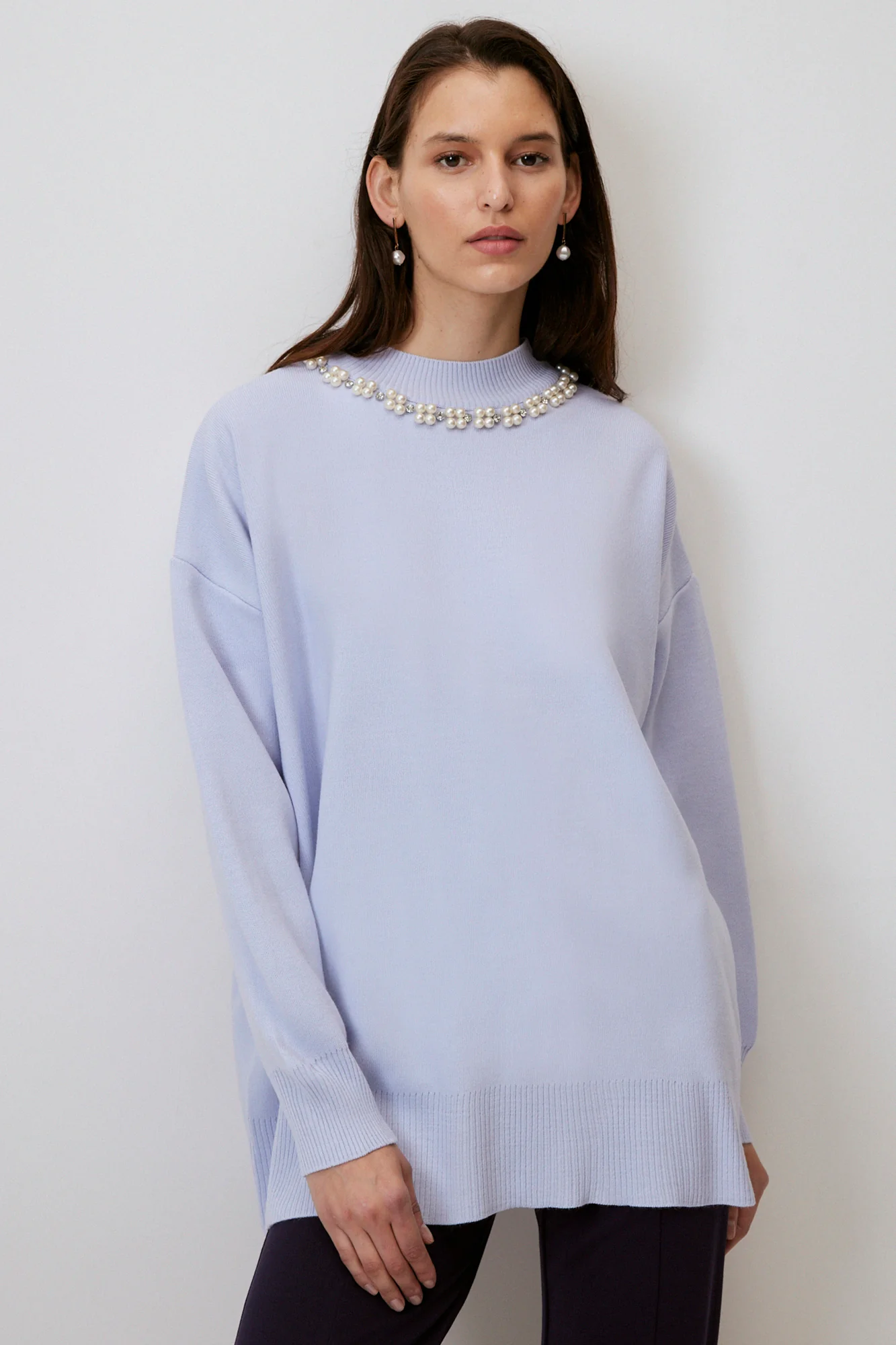 SWEATER WITH PEARL COLLAR - Image 3
