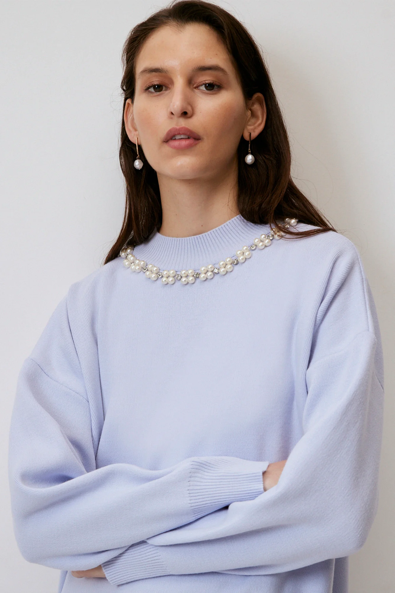 SWEATER WITH PEARL COLLAR - Image 4